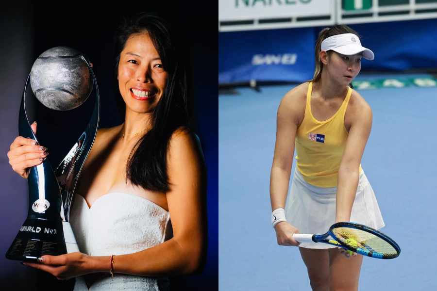 謝淑薇（左）以世界排名第二的成績挺進巴黎奧運，並挑選20歲小將曹家宜（右）當搭檔。（翻攝自Su-Wei Hsieh 夢遊寫真人謝淑薇、曹家宜 Tsao Chia Yi臉書）