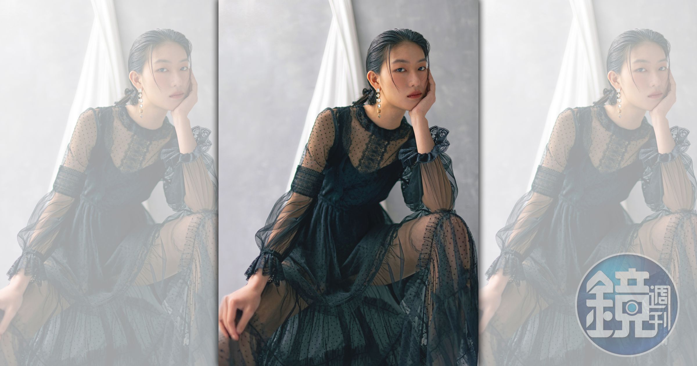 Nata洋裝 NT$13,400 by ALLSAINTS/ELORA DROP耳針 NT$5,900 by ALLSAINTS