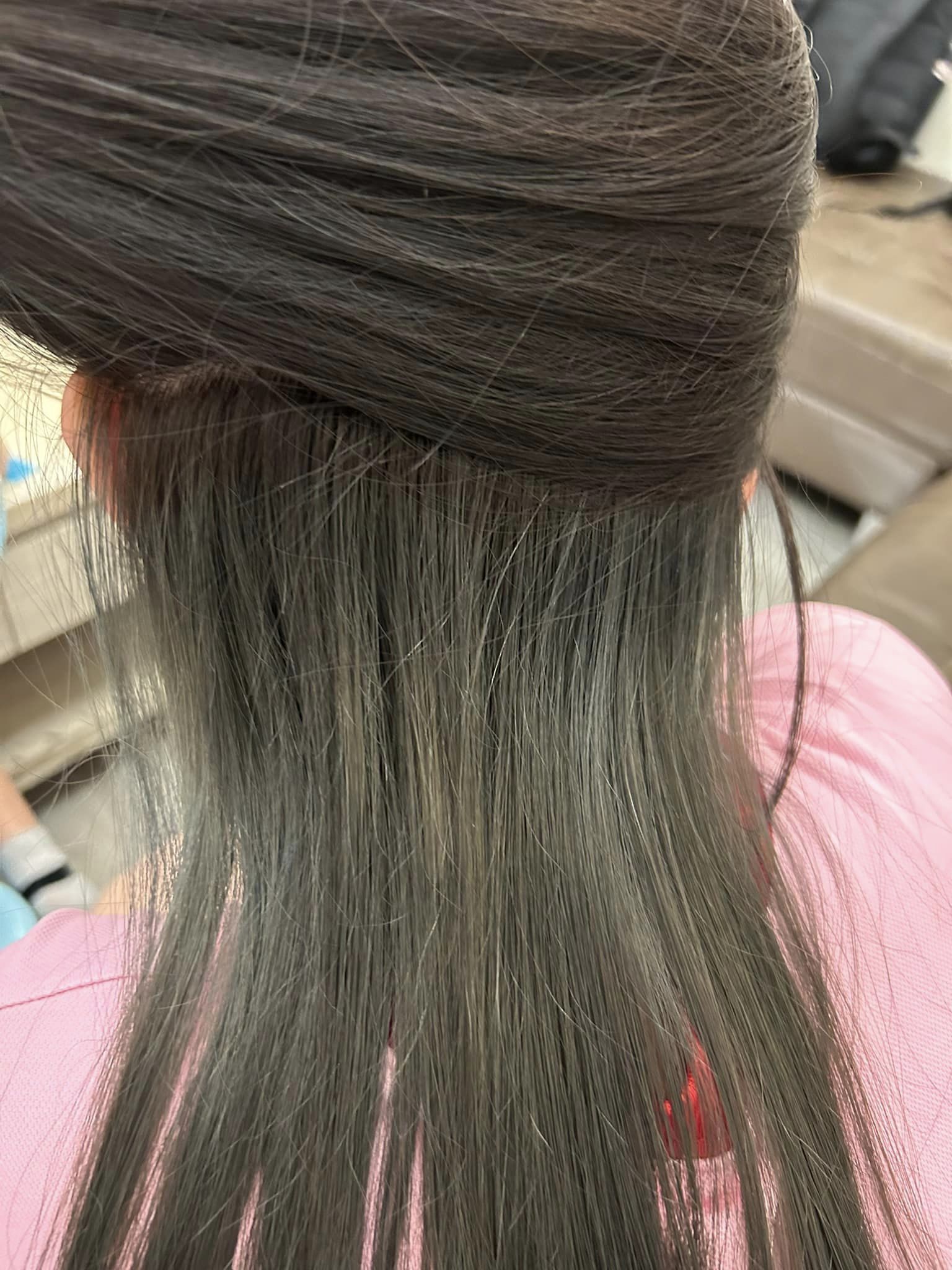 女網友貼出女兒染髮的成品。（翻攝爆怨公社）