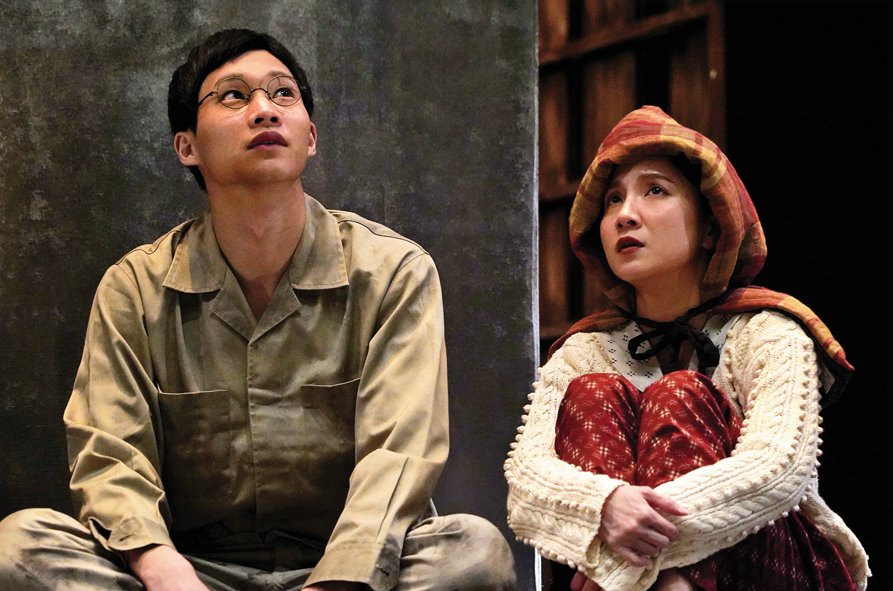 台灣演員張寗（右）與黃冠智在《流浪樹》中飾演姊弟，赴日受訓苦練大量日文台詞。（52PRO！提供）