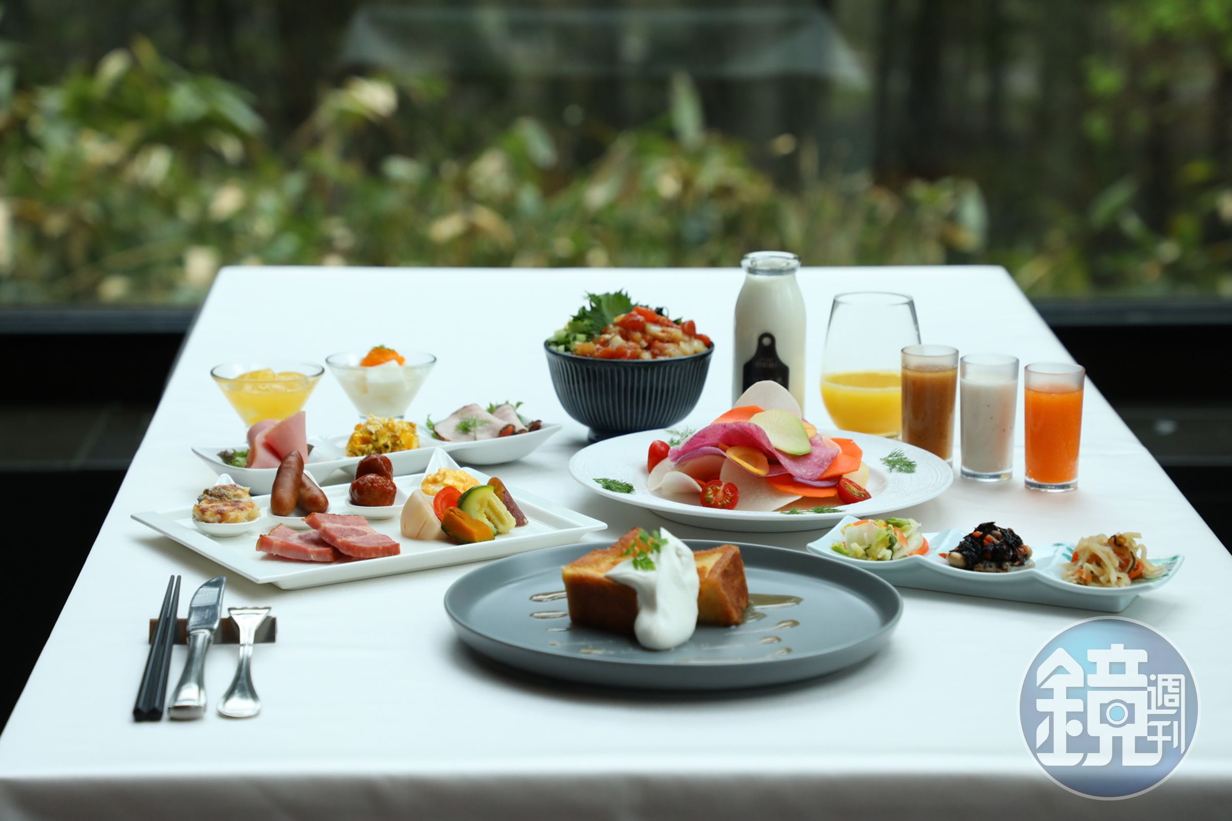 度假村最熱門的自助餐廳「Restaurant Forest Nininupuri」春季早餐有鮭魚飯、法式吐司等多樣選擇。