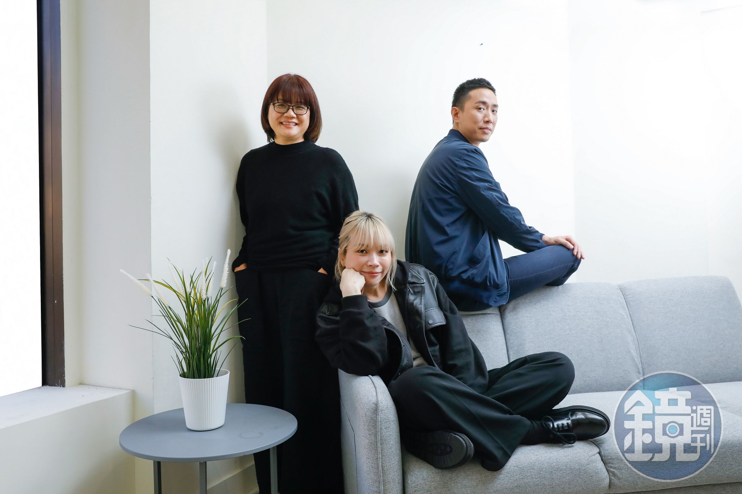 盧維君(左起)、黃婕妤與陳查理攜手打造《愛愛內含光》,獲Netflix取得全球獨播授權。