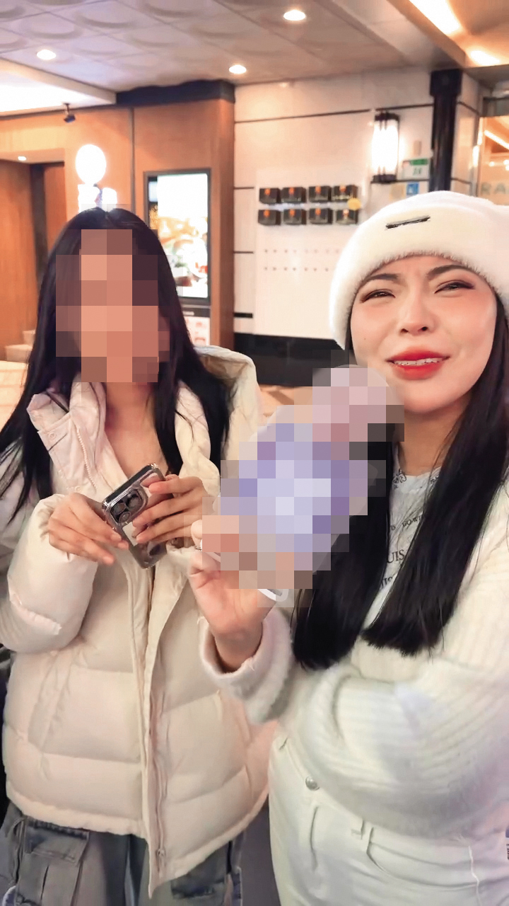 今年16歲的L女（左）接受街訪時，意外暴露了和孫生的過往。（翻攝自網路）