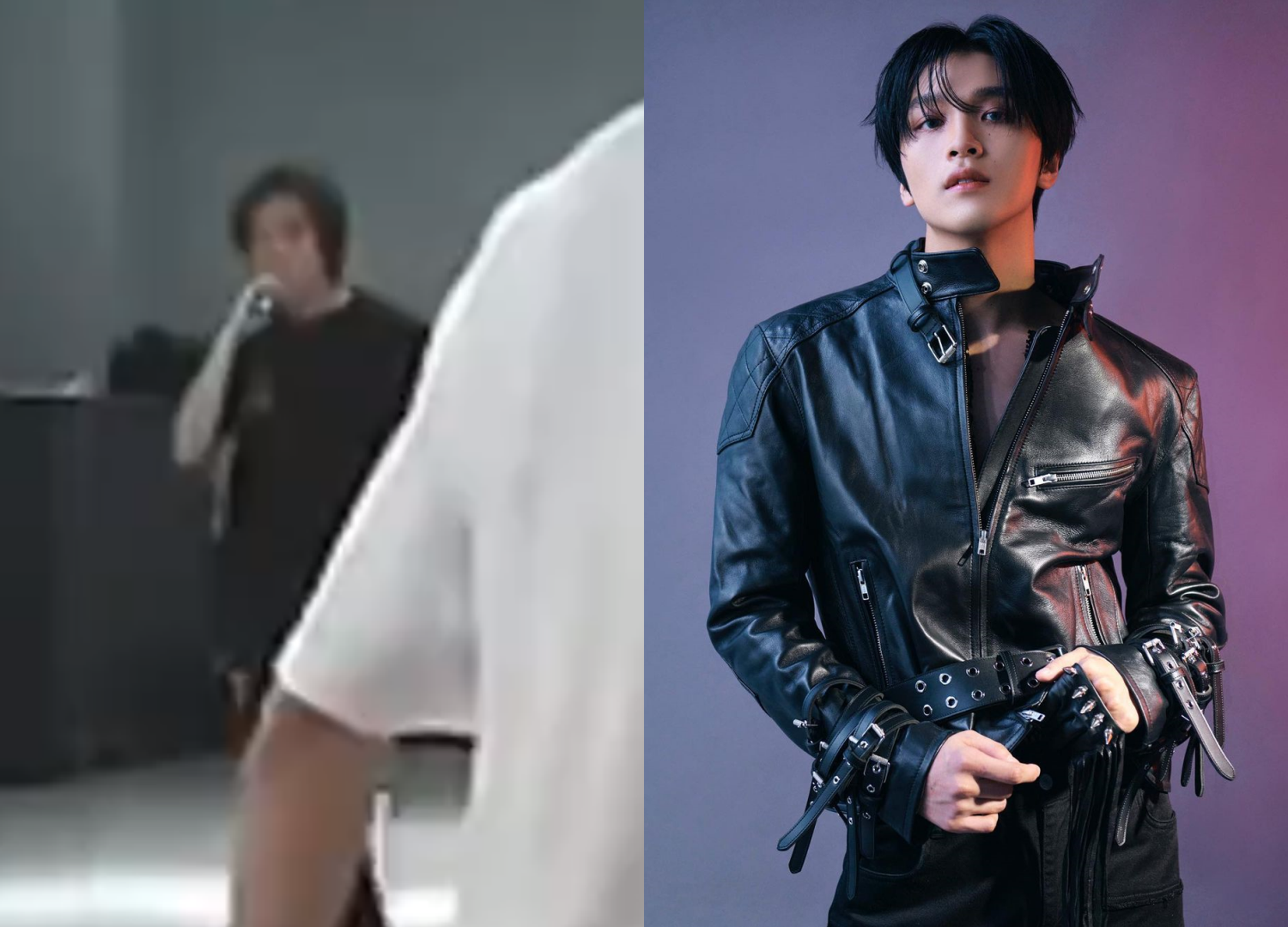 韓團NCT 127成員楷燦在練習室內抽菸，遭到罰款。（合成圖，左翻攝自X，右翻攝自Instagram@haechanahceah）