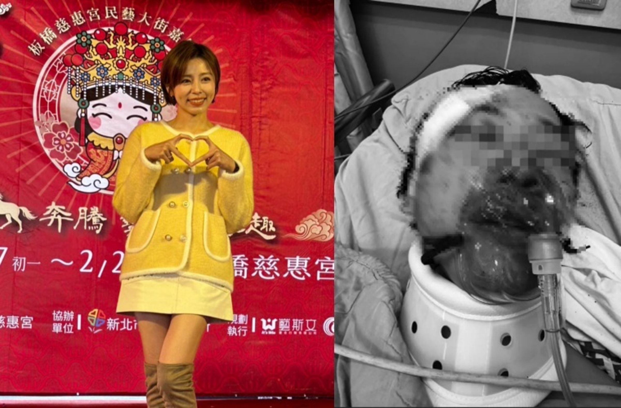 《豆腐媽媽》替身意外引發關注,王瞳(左圖)出席活動時首度回應拍攝安全議題。(鳳凰藝能提供、翻攝自threads)