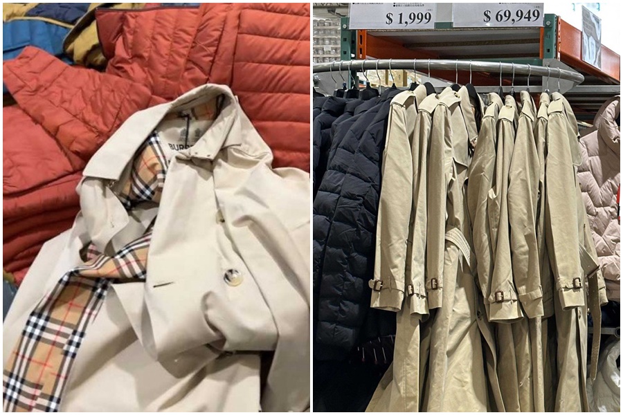 有一名網友發現，好市多販售英國精品名牌BURBERRY的男性風衣外套，不過陳列方式「看起來像一件700元」，讓不少人看傻眼。（翻攝自Threads）
