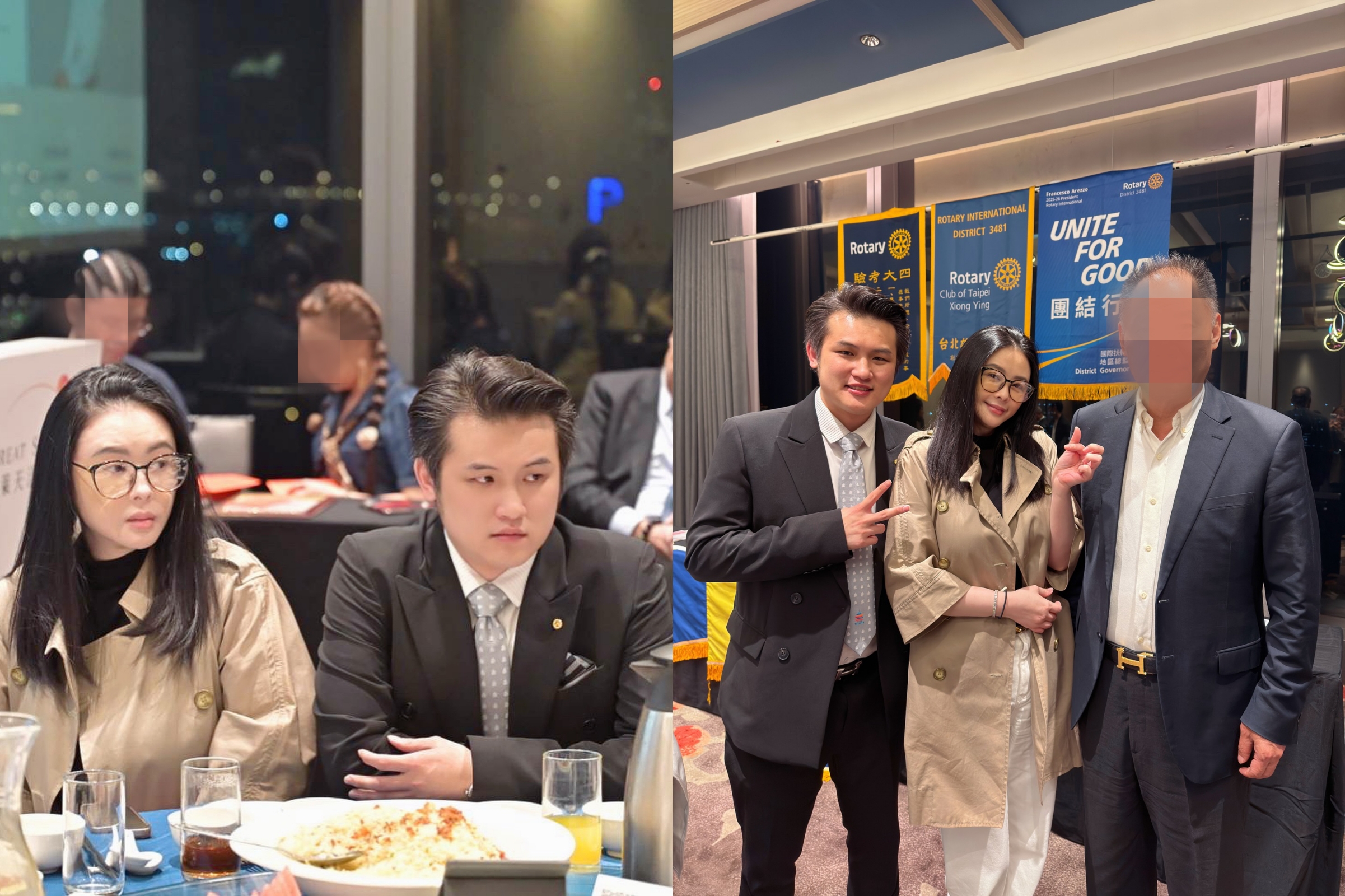 蕭淑慎、梁軒安出席「台北雄鷹扶輪社」自媒體經營分享會。(翻攝網路)