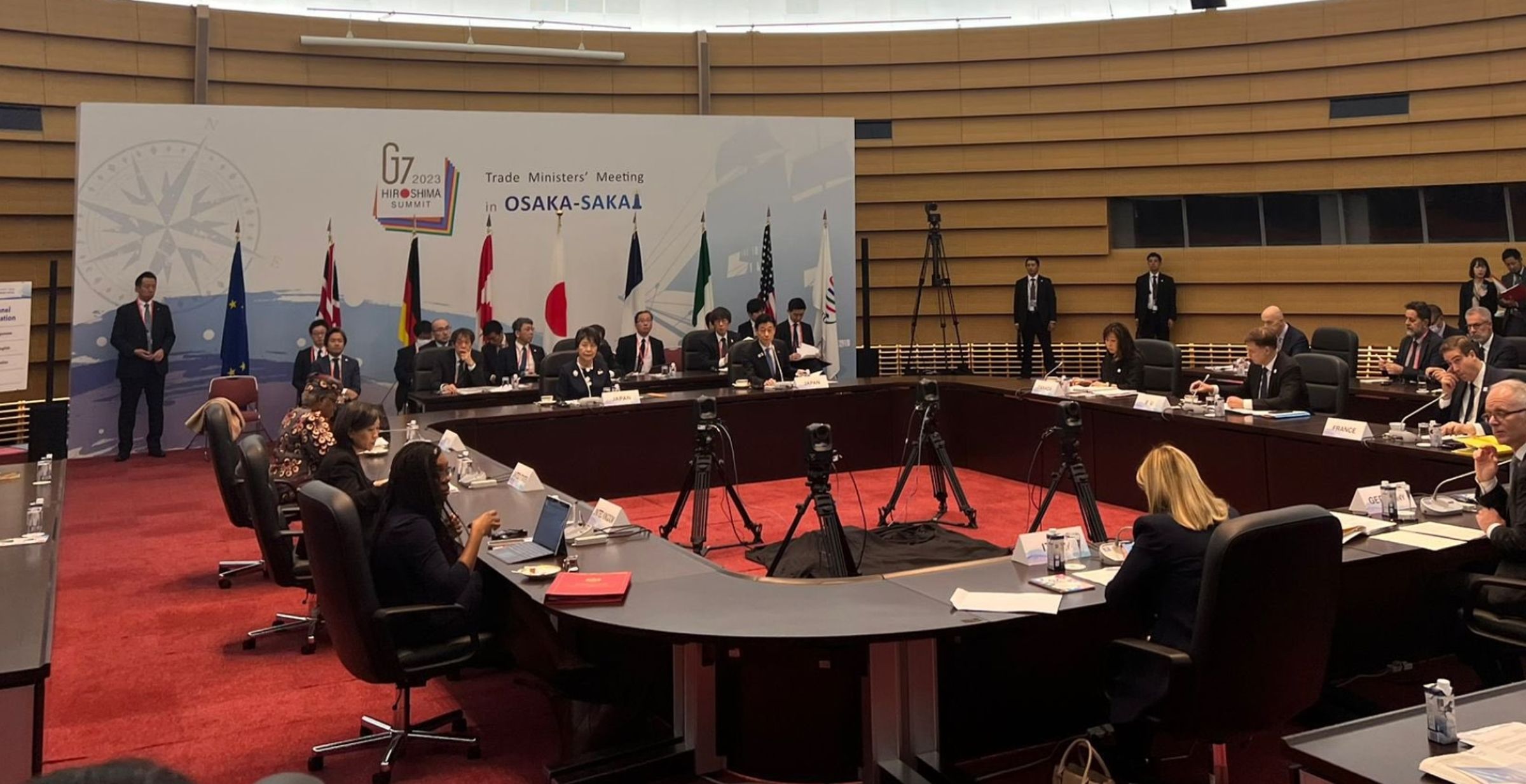 G7貿易部長會議後的共同聲明,呼籲解除對日本食品的相關進口限制。(翻攝自X @NOIweala)