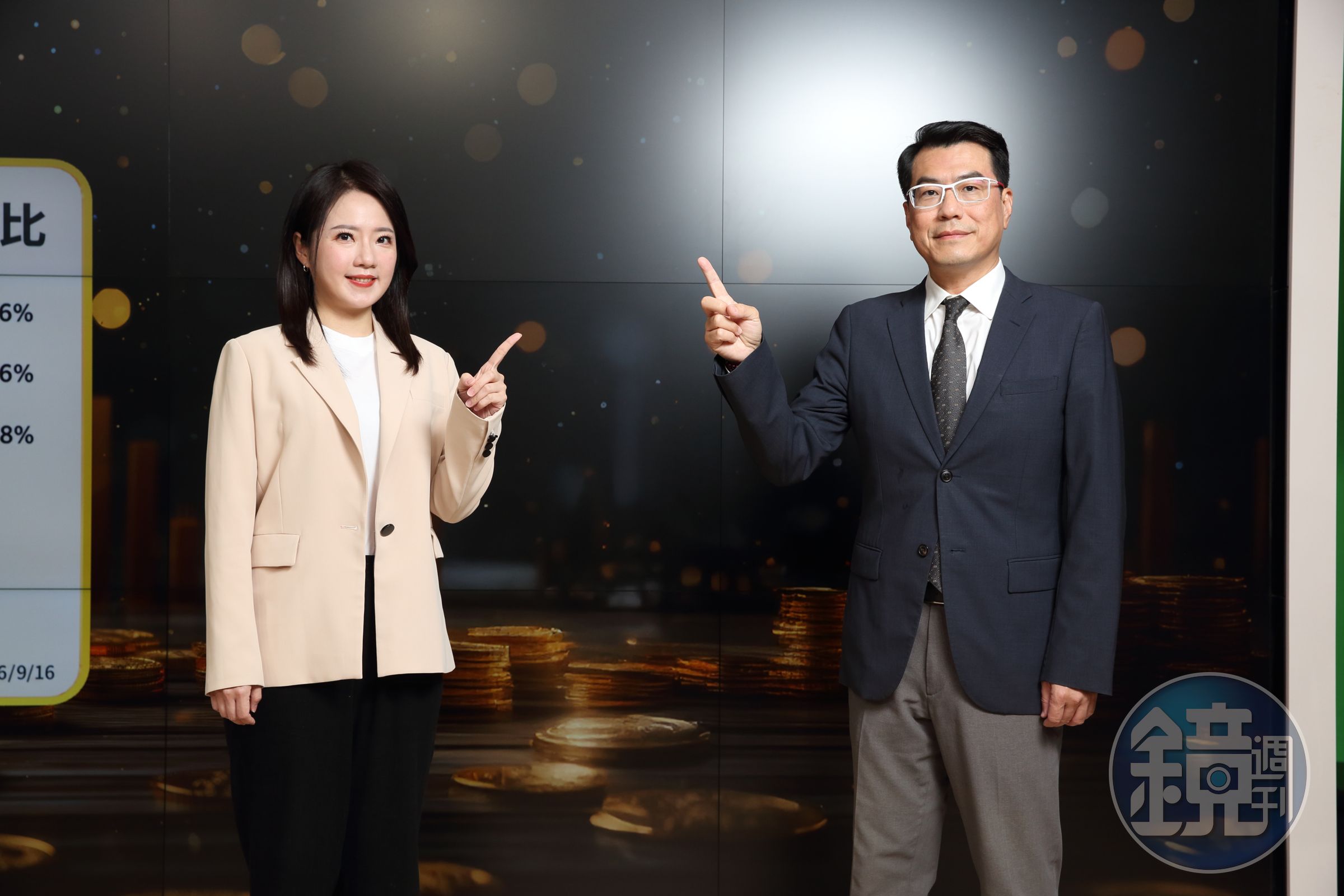 鍾國忠(右)用「益殖營」策略,從獲利率、殖利率及營收成長率等指標,挖掘2檔優質股。