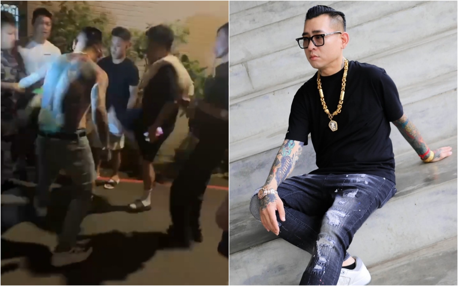 蹦闆被爆參與當街圍毆，他坦言動手並說明事發經過。（翻攝自Threads、臉書）