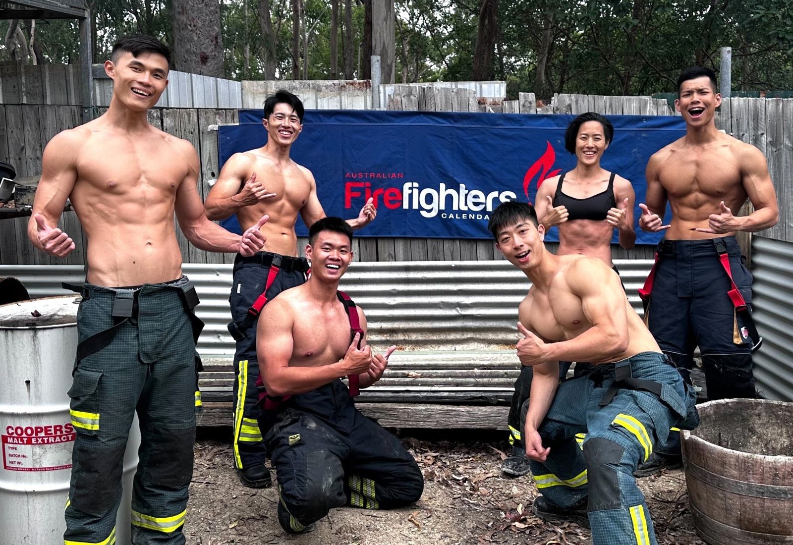 台灣消防員拍攝2025年月曆花絮照曝光。（圖／翻攝自消防署臉書）