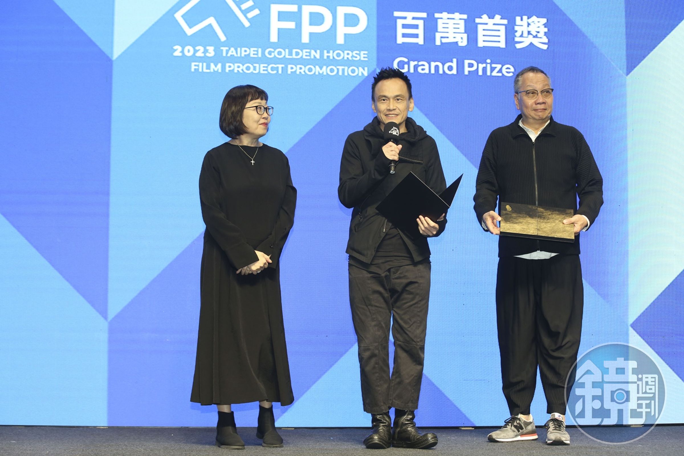 本屆金馬創投會議百萬首獎的3位評審，曾麗芬（左起）、陳以文、陳永雄。
