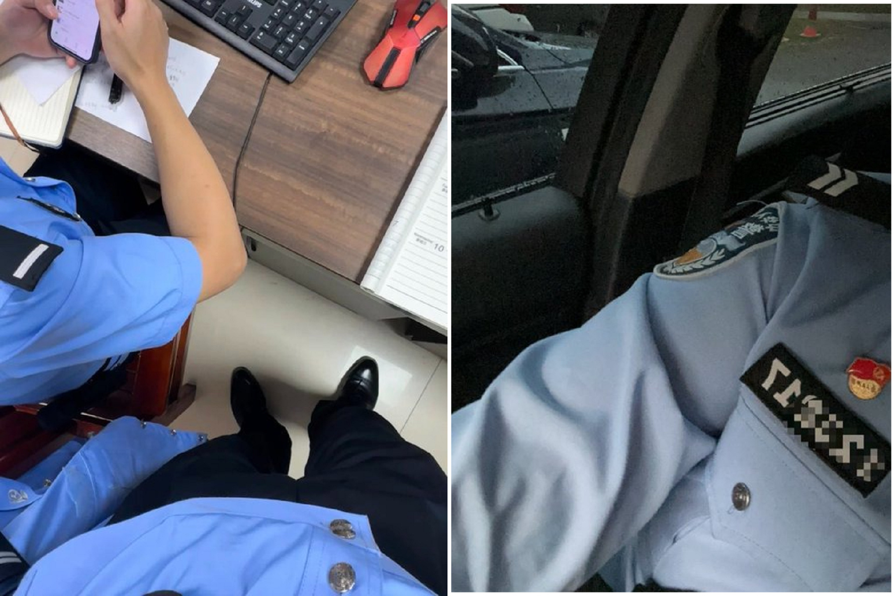 中國驚傳變態警察！辦公室變謎片場地，上傳女警猥褻影像。（翻自X平台）