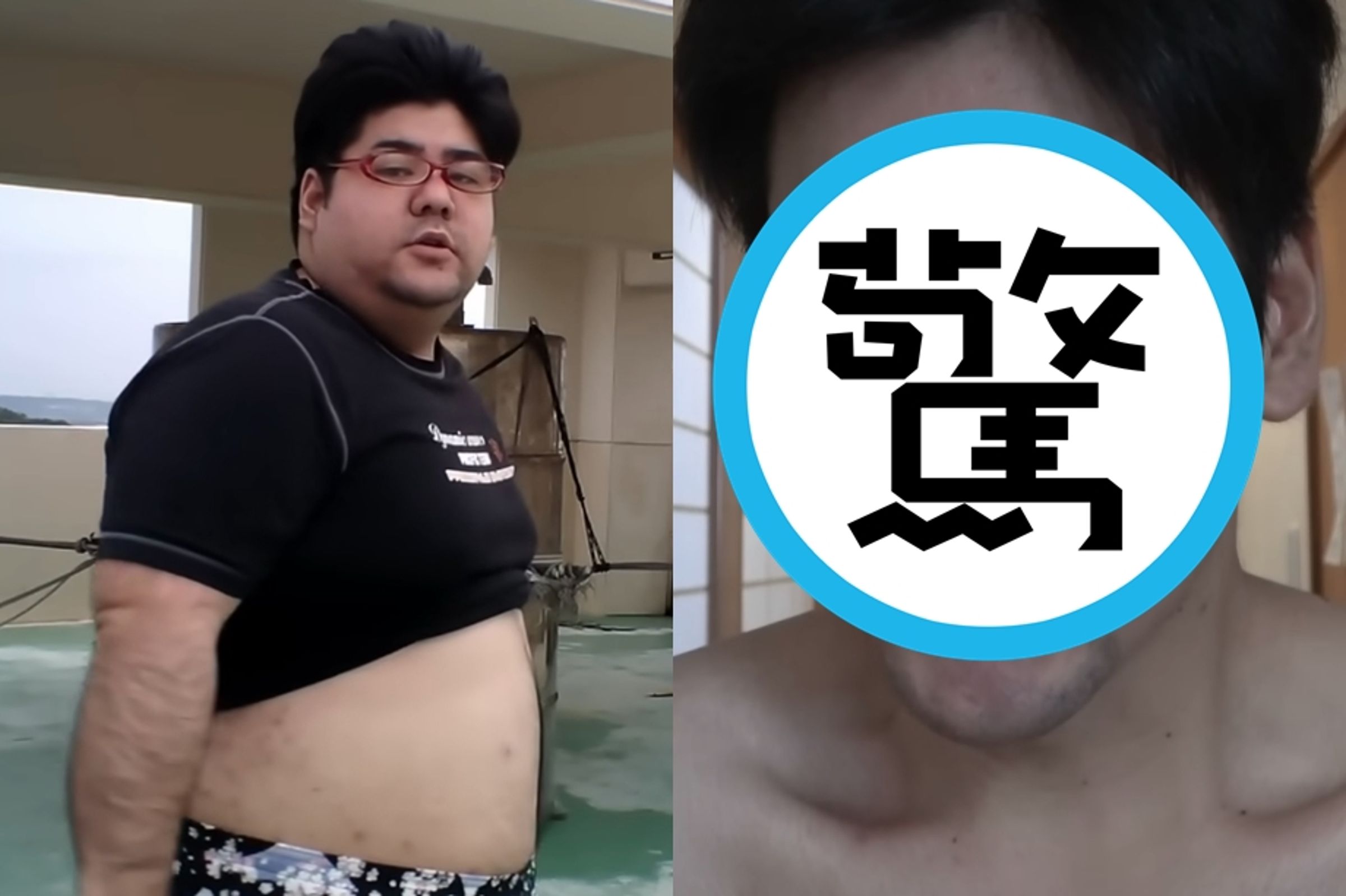 肥宅潛力股Ruibosu近日更新影片,公開減重後的最新BMI測量結果。(翻攝自ルイボスチャンネルYT)
