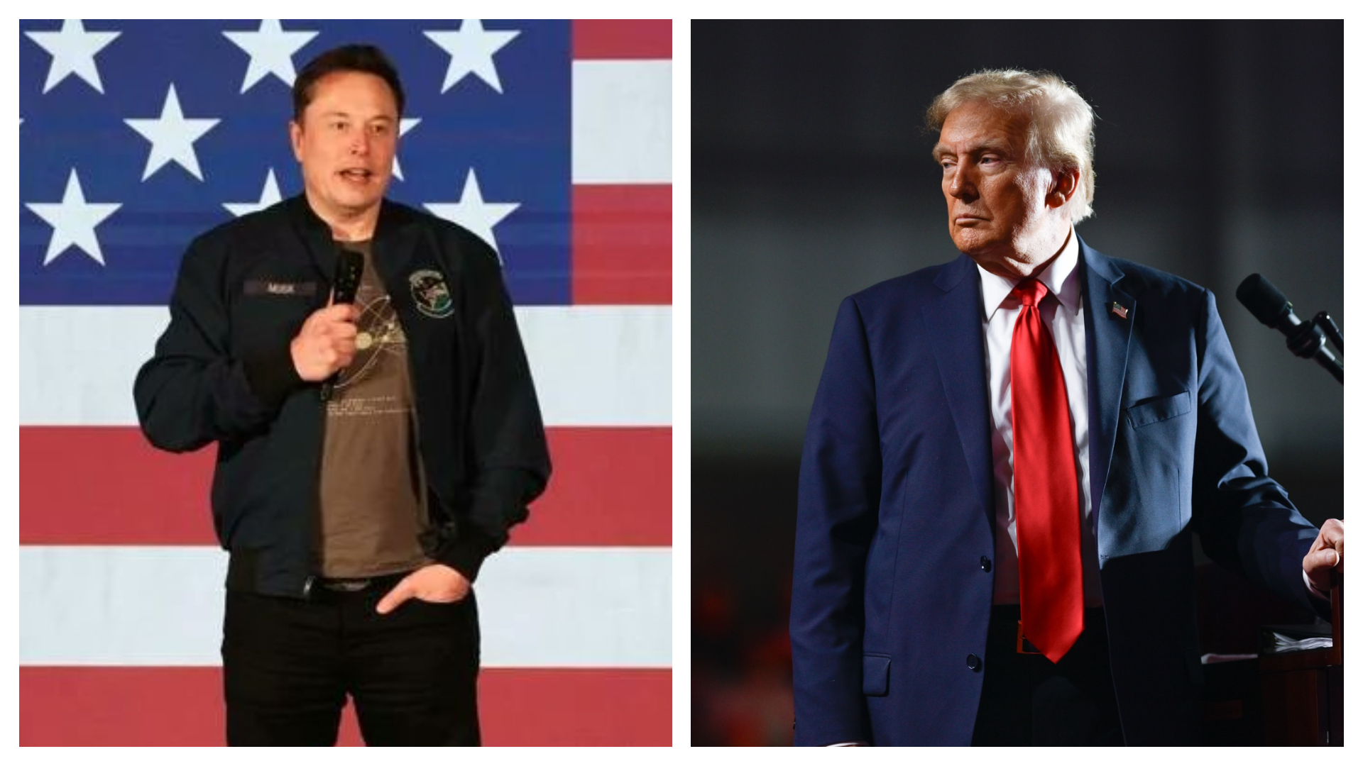 美國富豪馬斯克砸約65億元協助共和黨川普重返白宮。（翻攝自X@GailAlfarATX、臉書@Donald J. Trump）