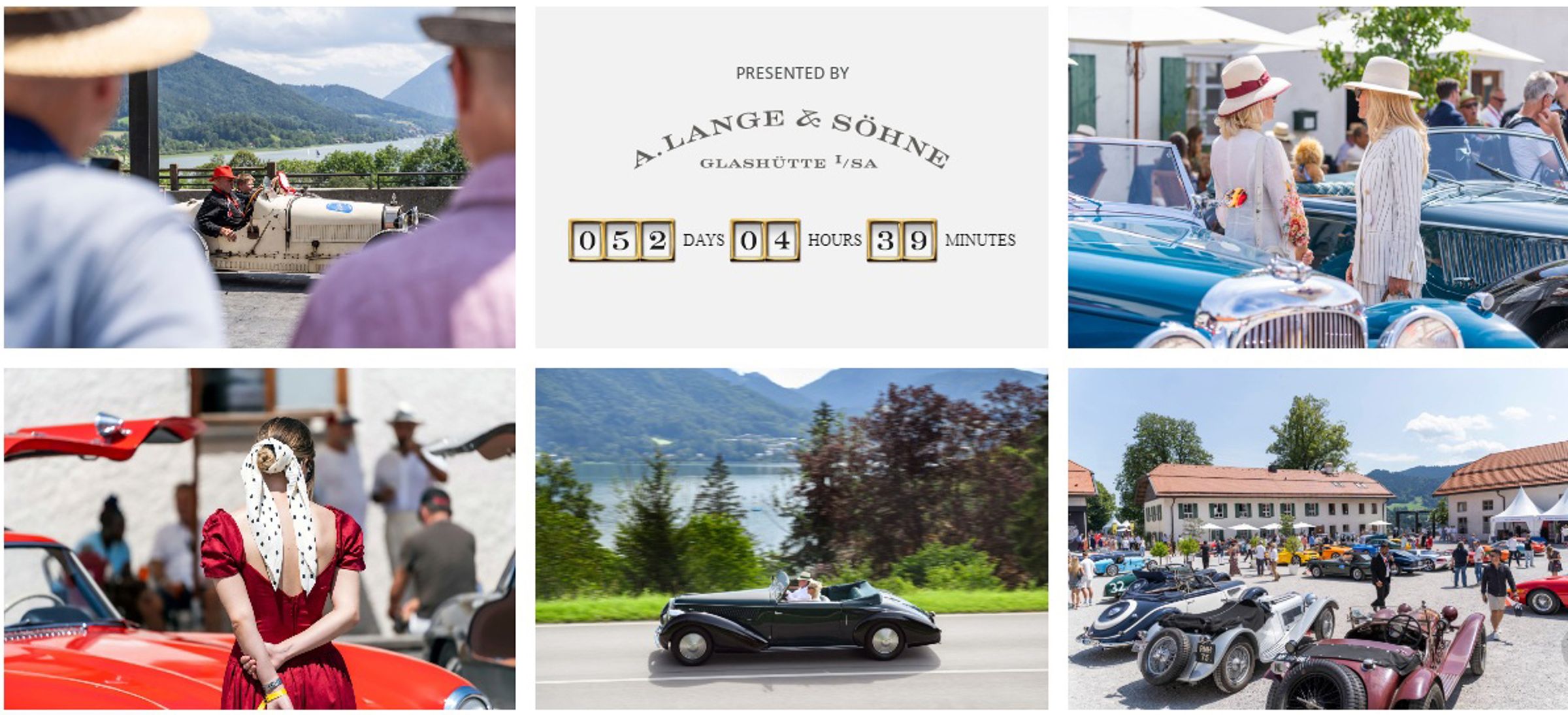 在Concours of Elegance Germany的官網上,朗格以其經典的「Zeitwerk 跳字顯示」設計,來倒數其開幕日期。