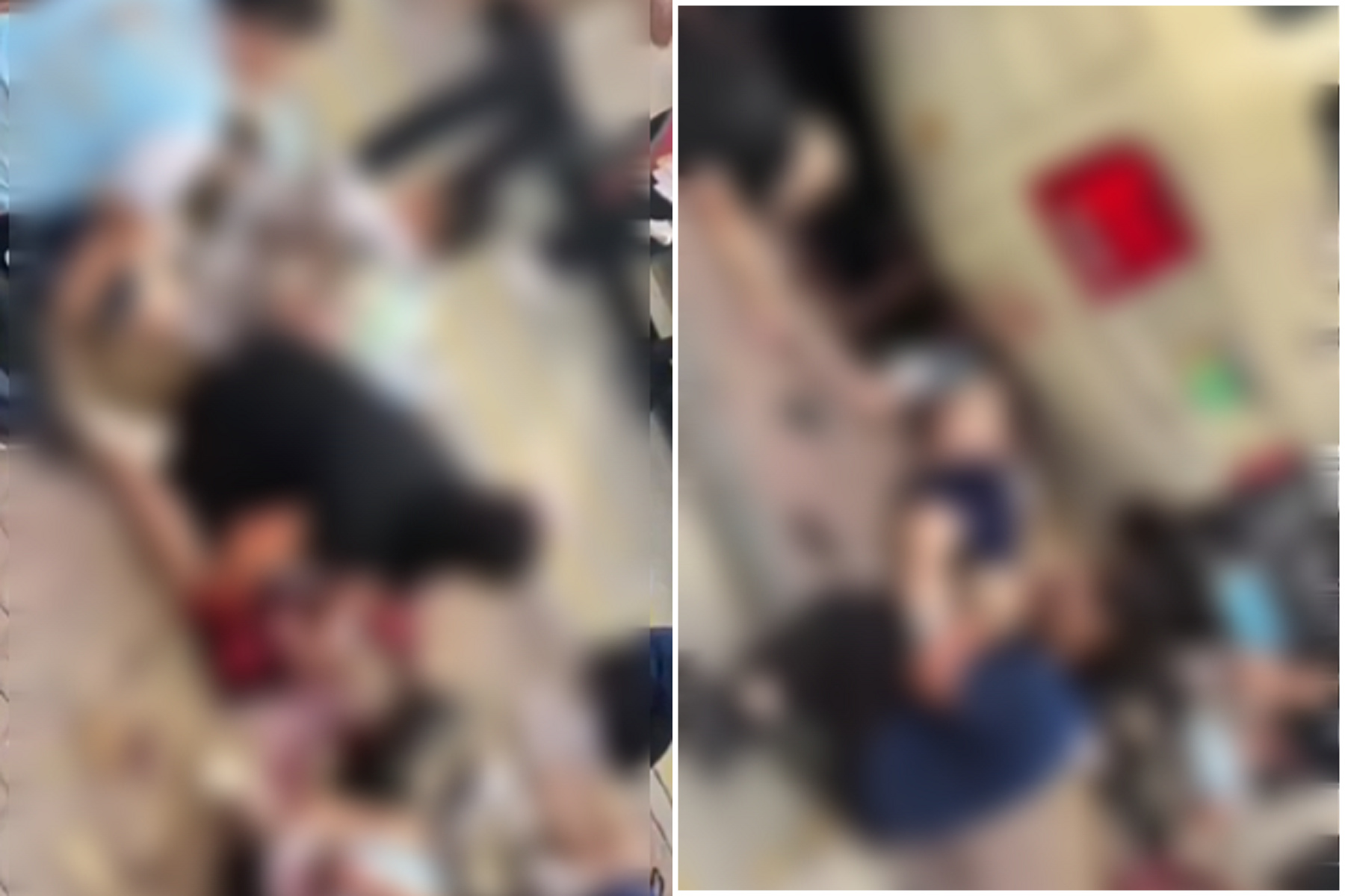 山東中學校車突暴衝撞人群，至少逾10學生死傷！現場驚悚影像曝光。（翻自X平台）