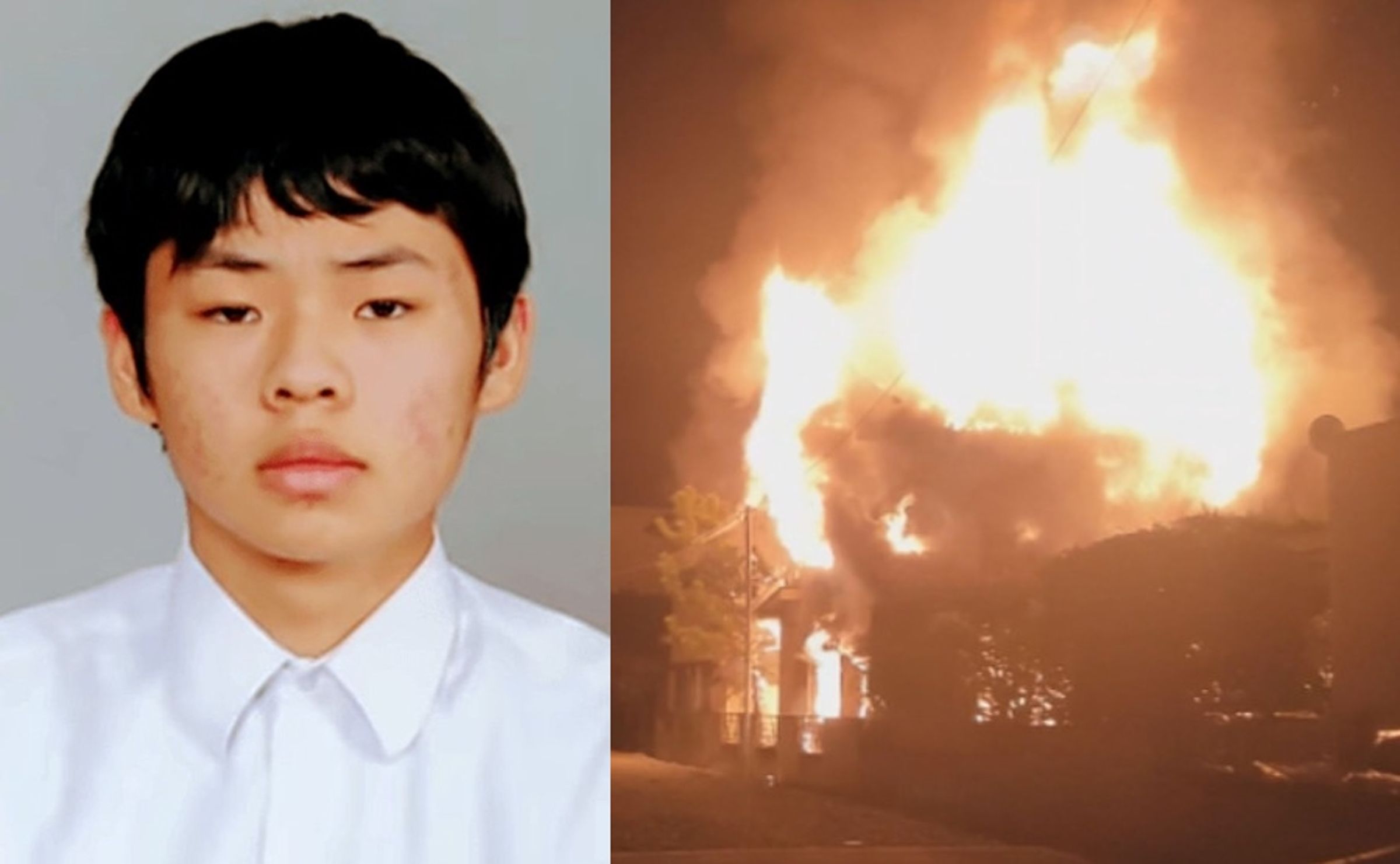 日本19歲高中生遠藤裕喜因殺人縱火被判死刑,是首名被判死刑的特定少年。(翻攝X@dai_nippon_211、@tbs_houtoku)