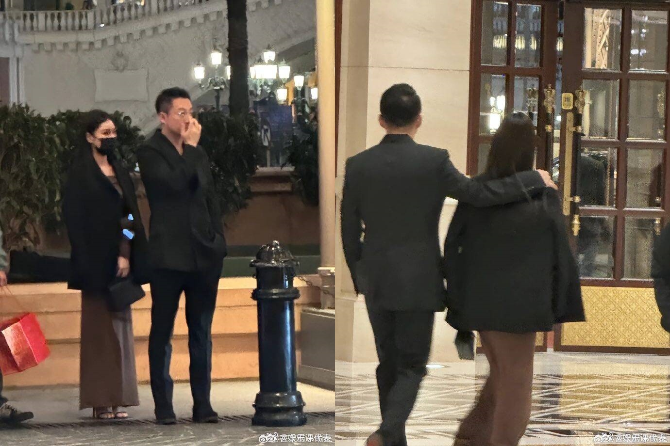 汪小菲與現任女友Mandy及前妻大S的新聞不斷；圖為他與女友近來高調出遊澳門的照片。（翻攝微博）