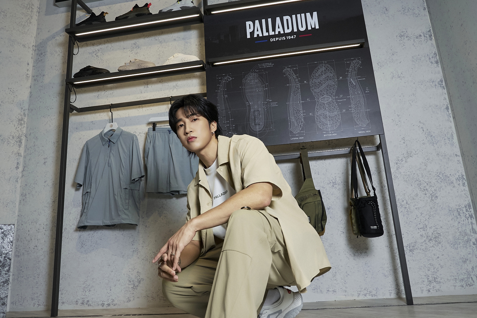 婁峻碩出席法國軍靴時尚活動。（PALLADIUM 提供）