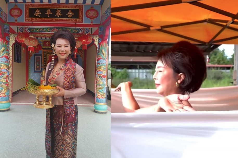 前進黨前國會議員阿瑪拉特裸體表演傳統舞蹈，過程全程錄影並上傳社群，強調「說到做到」。（翻攝自阿瑪拉特臉書）