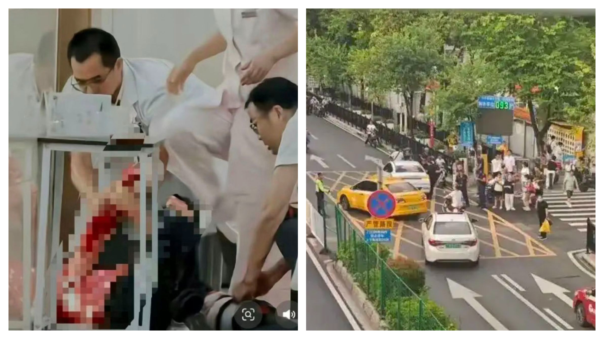 一名醫師被自己的患者砍成重傷，目前仍在加護病房觀察。（翻攝自微博）