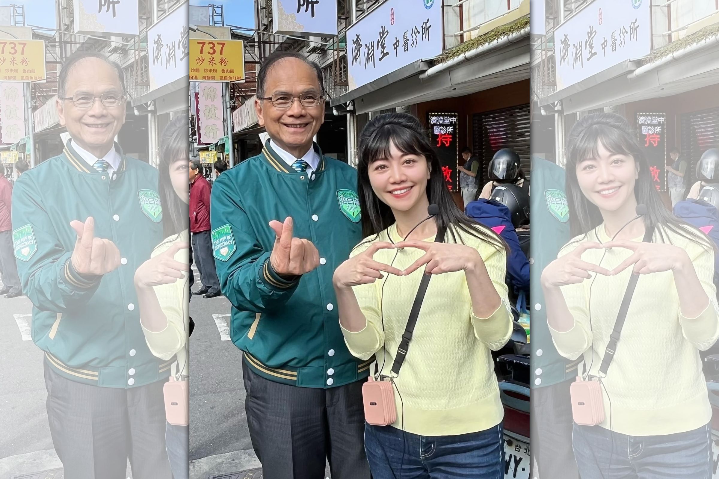 高嘉瑜（右）在臉書上聲援游錫堃（左），並回憶對方雪中送炭的往事。（翻攝自高嘉瑜臉書）