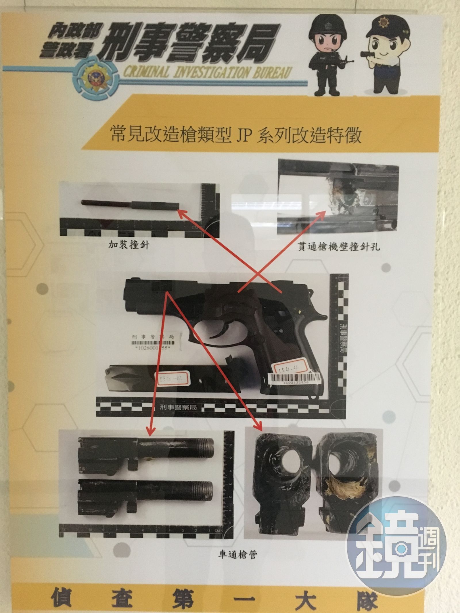 警方解析常見的改造槍支方法，被不少不肖之徒利用。（本刊資料照）