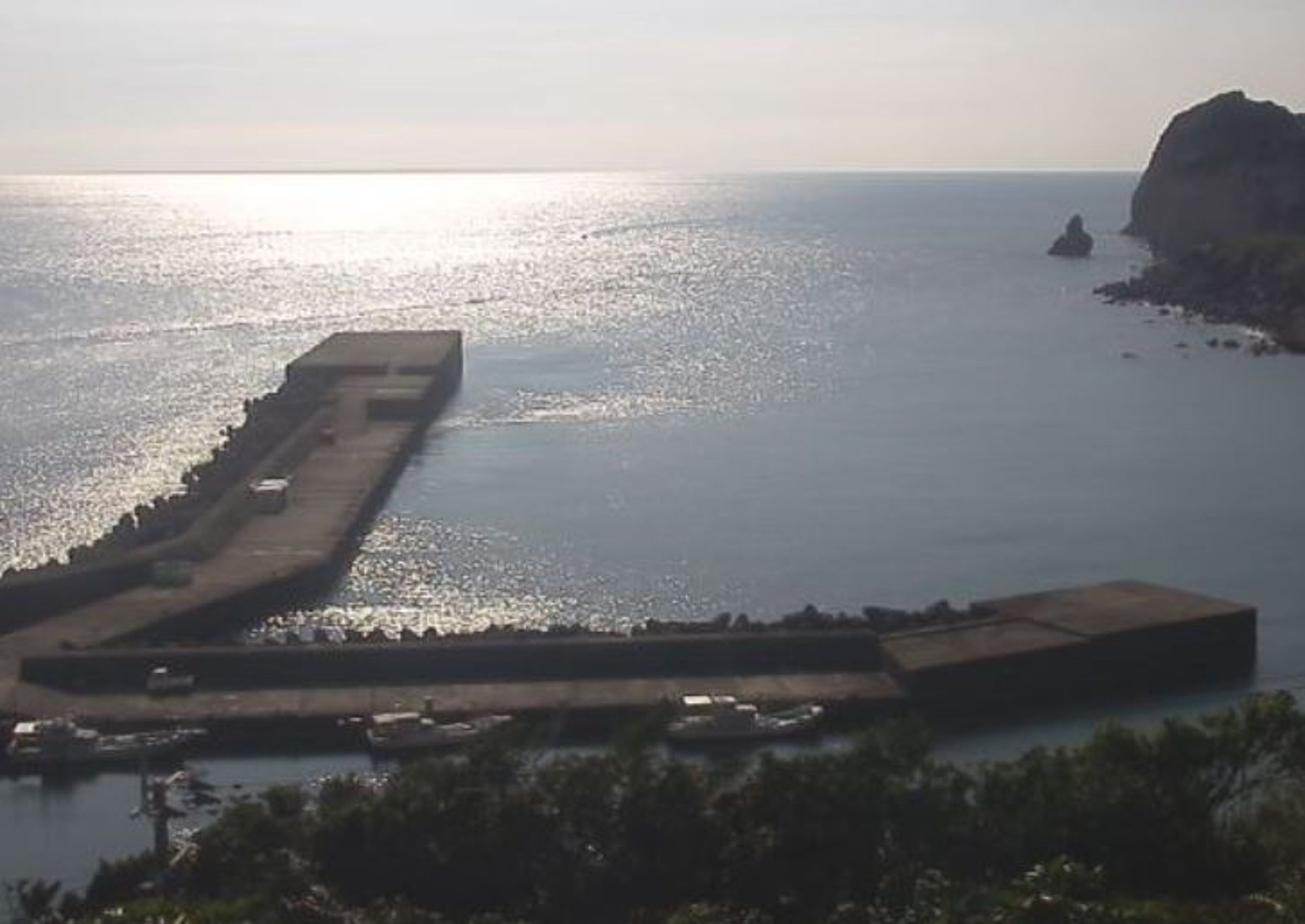 惡石島現況。(翻攝十島村監視畫面)