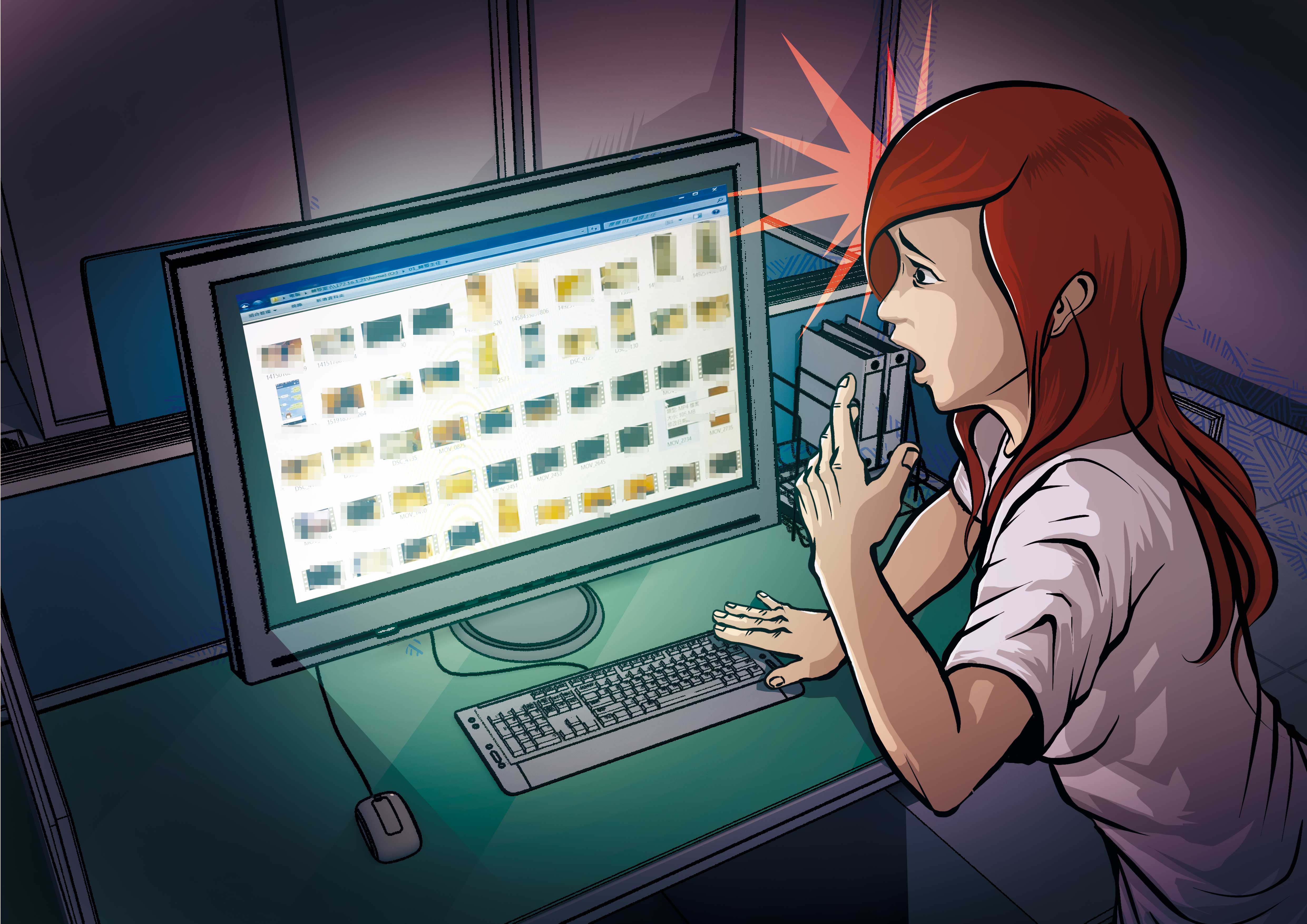 陳姓郵差的女友A小姐誤拿男友硬碟，意外發現眾多偷拍影片檔。