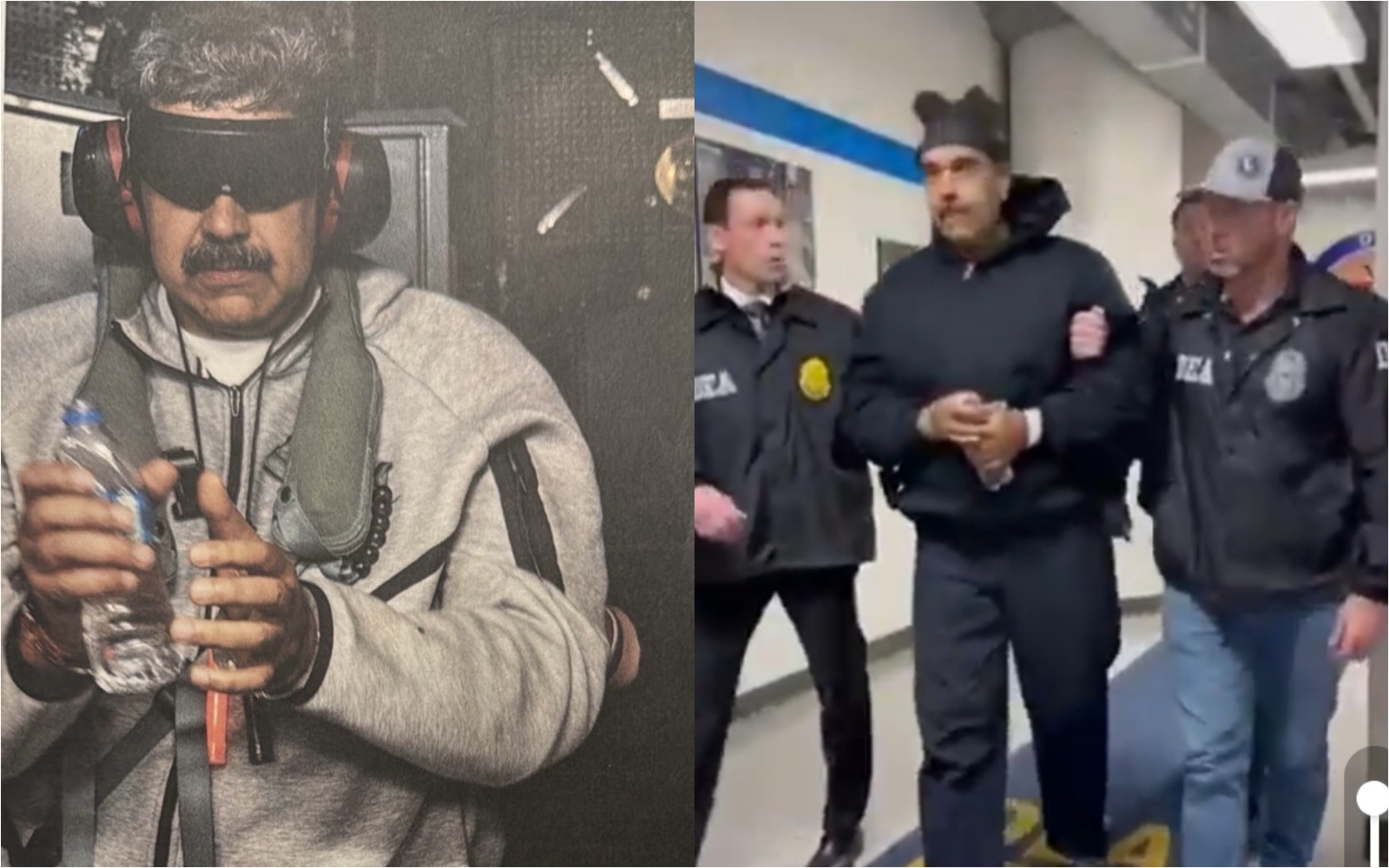 馬杜洛3日被美軍從委內瑞拉活捉到紐約，如今在紐約出庭高喊自己是被綁架的。（翻攝畫面）