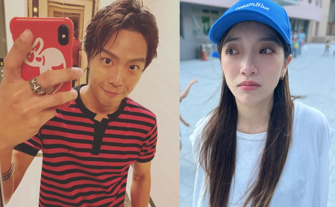 貝童彤（右）夢到已逝好友小鬼（左），她醒來後枕頭都哭濕了。（翻攝自IG@baytongtong、@aes_alie）