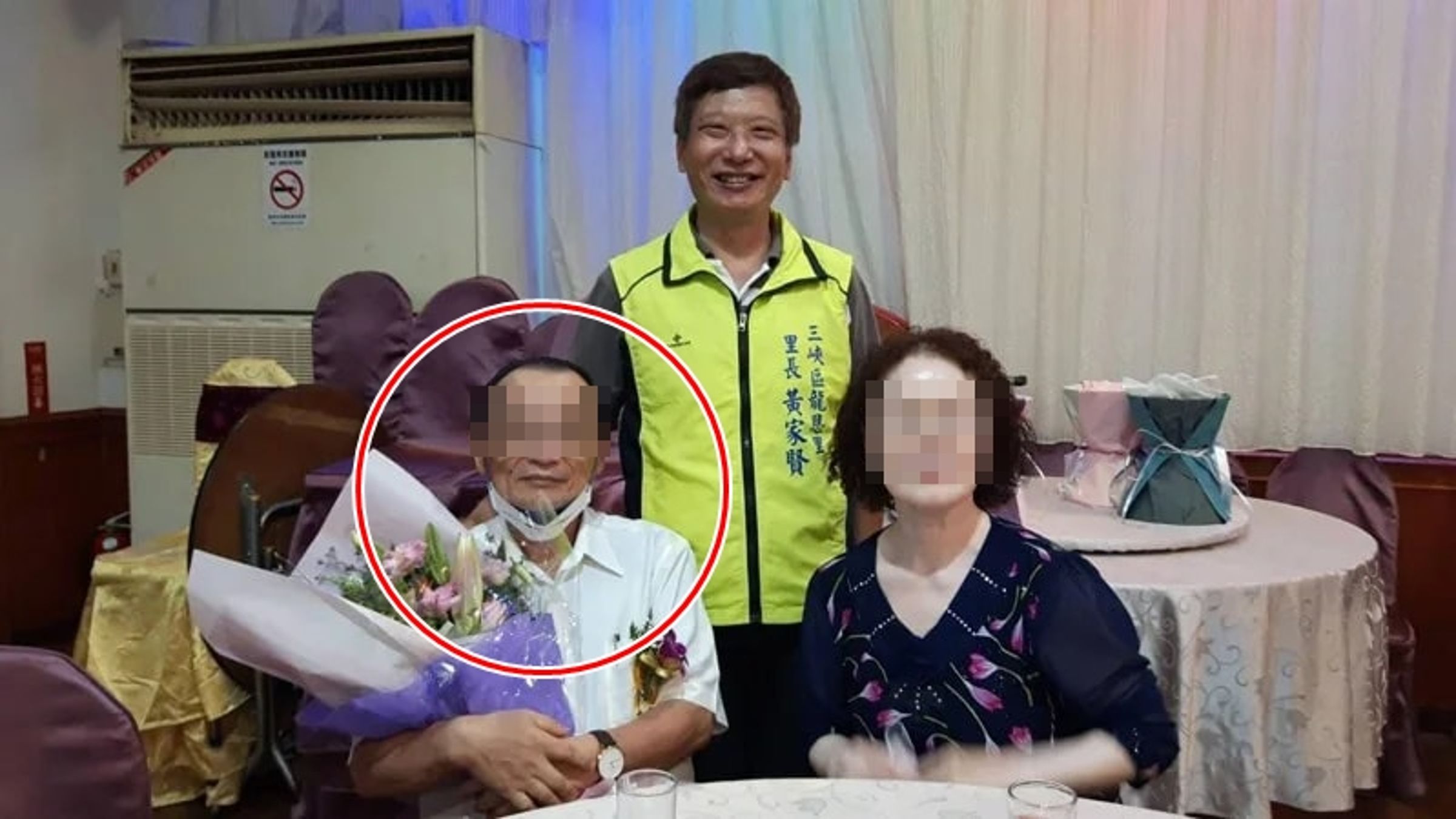 肇事78歲余姓男子經過2次手術後,目前狀況見見好轉,據了解目前他雙眼已能夠微微張開。(翻攝自黃家賢臉書)