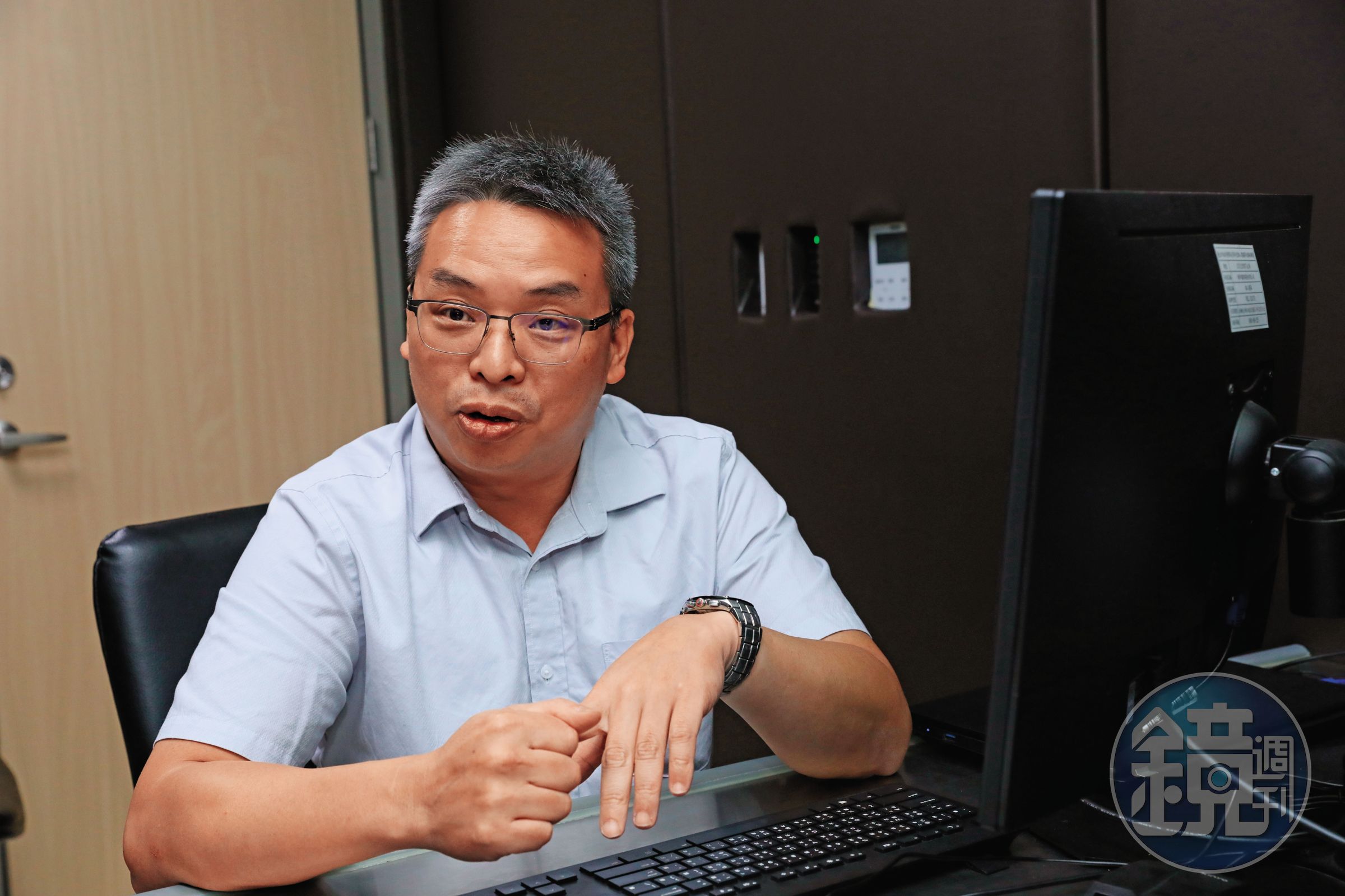 謝賀先發現男性受害者年齡層不斷下降，也有國小生的案例。（蘇立坤攝）