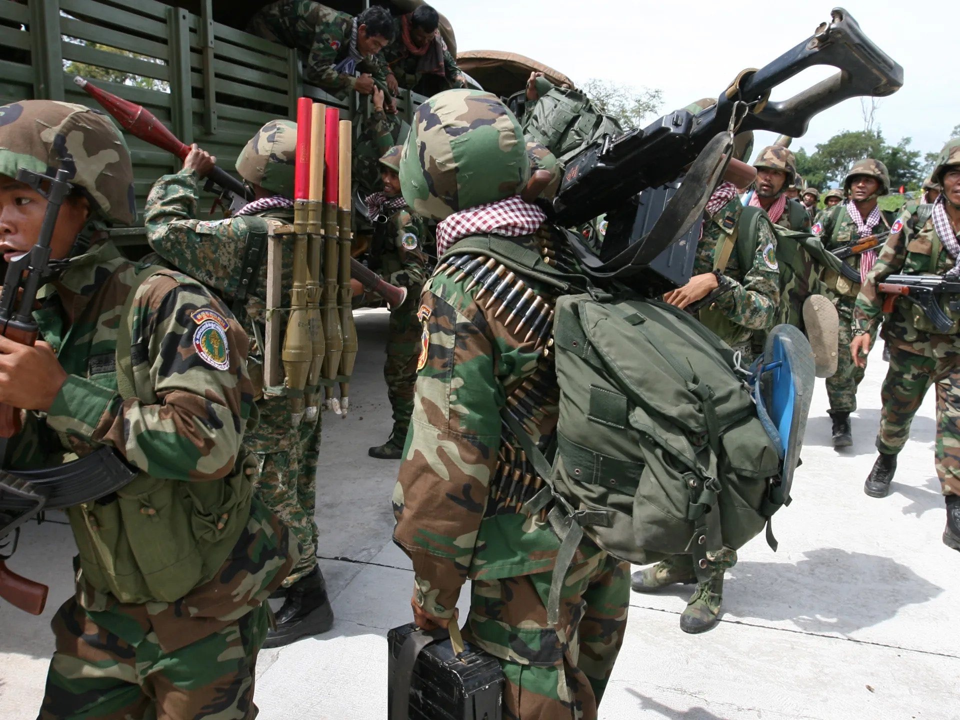 柬埔寨、泰國邊境交火，外交關係急速惡化。（示意圖，翻攝X@Kanthan2030）