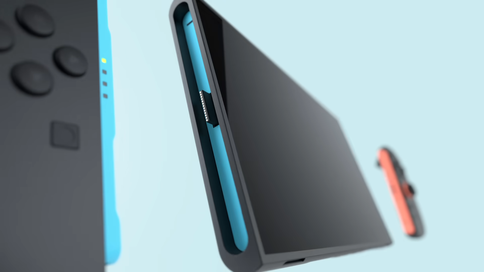 Switch 2的主機跟Joy-Con都增大外,Joy-Con改為磁吸式鎖扣。(翻攝自任天堂官方YT頻道)