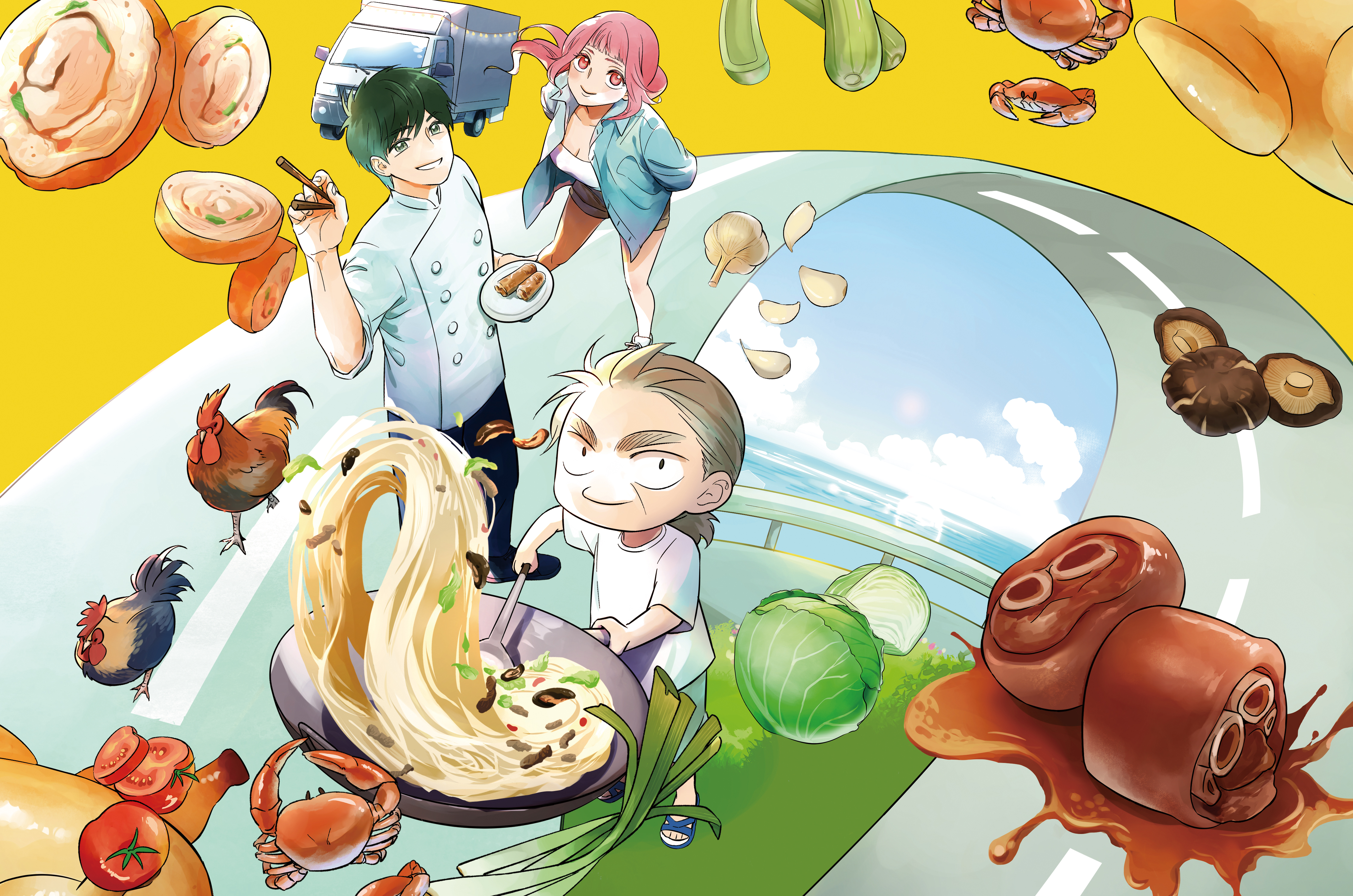 《手路菜》改編金鐘編劇鄭心媚的劇本，以餐車環島、代客料理為題材，用簡單菜色講述不同的家庭故事。（原動力文化提供）