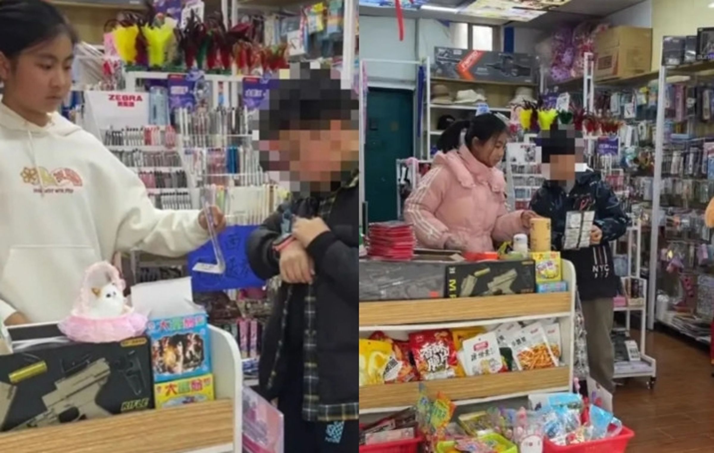 江西一名國小生把自己的壓歲錢拿出來租店面開文具店,從決策到進貨都獨力完成。(翻攝微博)