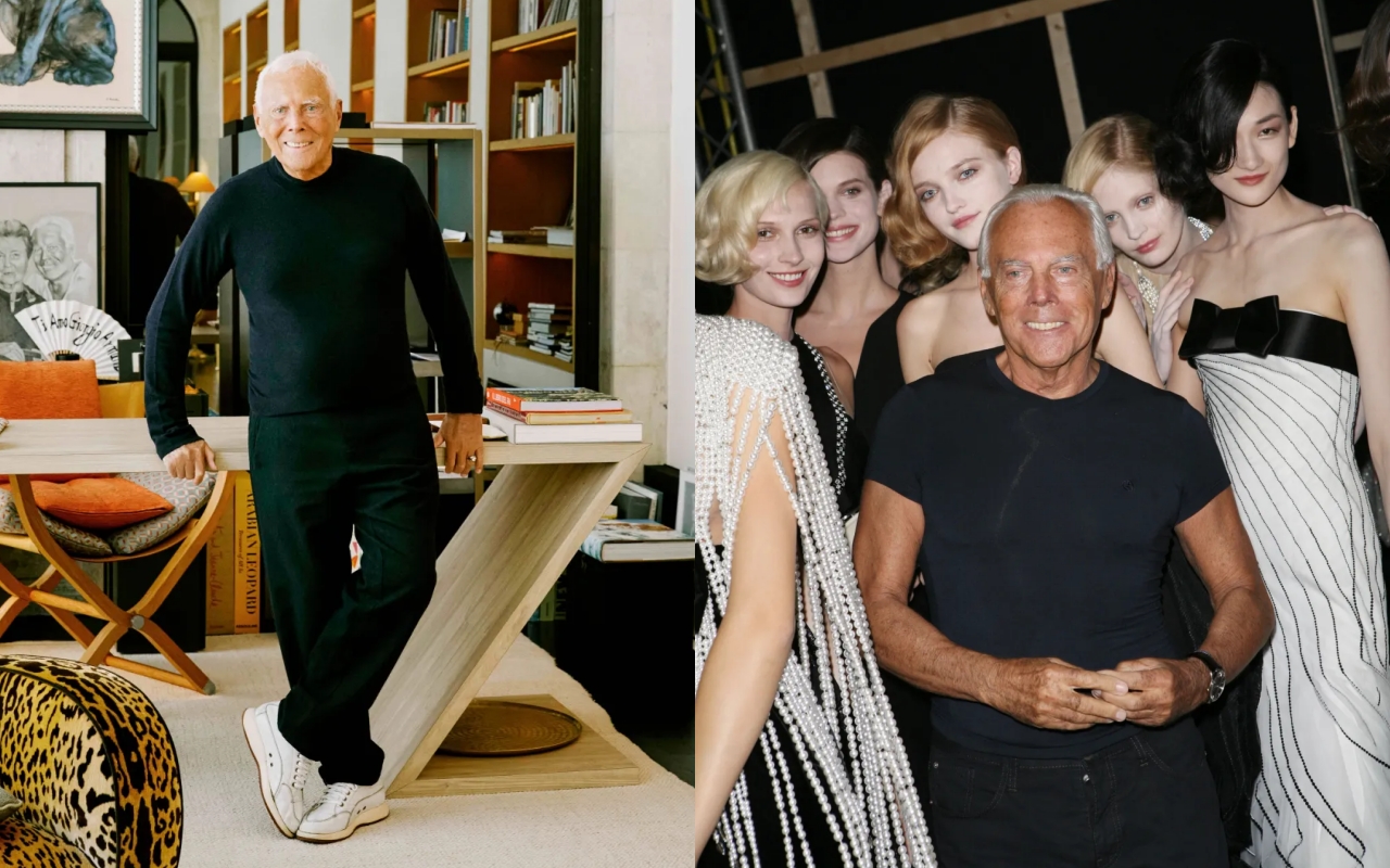 Giorgio Armani先生總是精神抖擻、一手掌握整個時尚帝國。（翻攝自WWD）