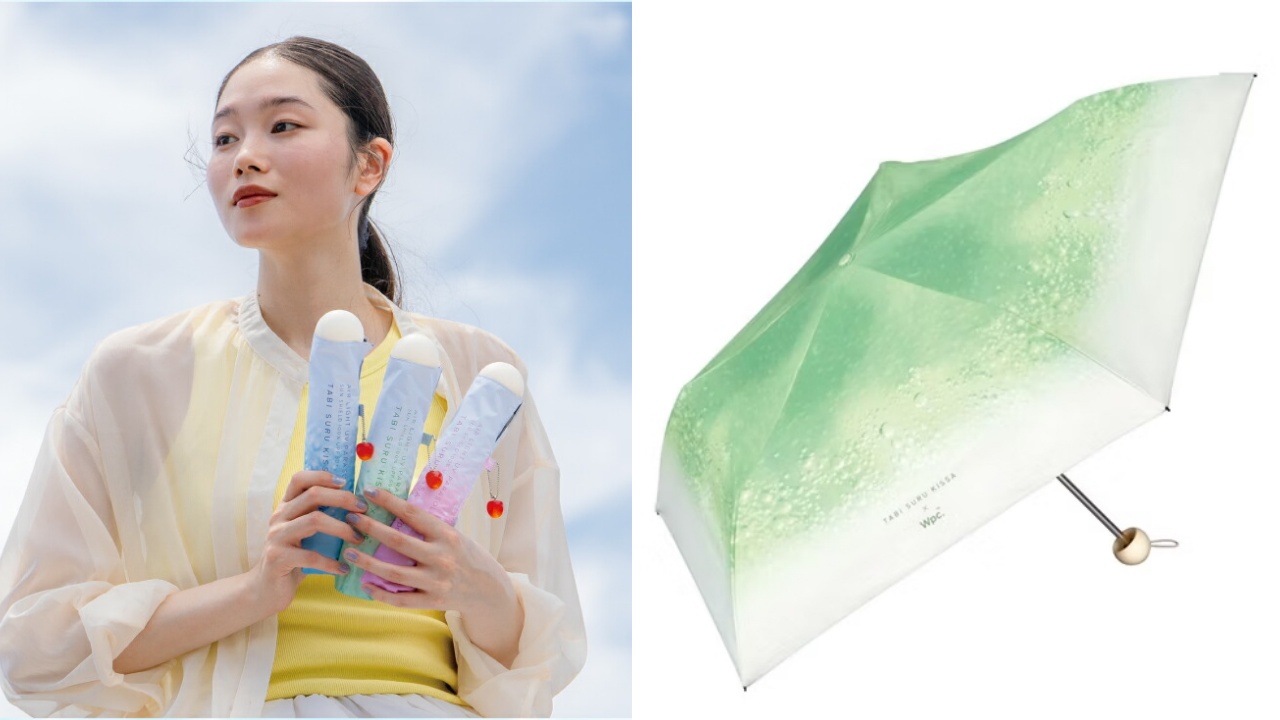 日本傘品品牌Wpc.已被引進台灣。旅行咖啡館聯名系列NT$1,280（uniarts提供）