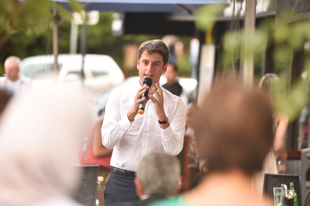 艾塔爾將成為法國政壇史上最年輕的總理。（翻攝自X@GabrielAttal）