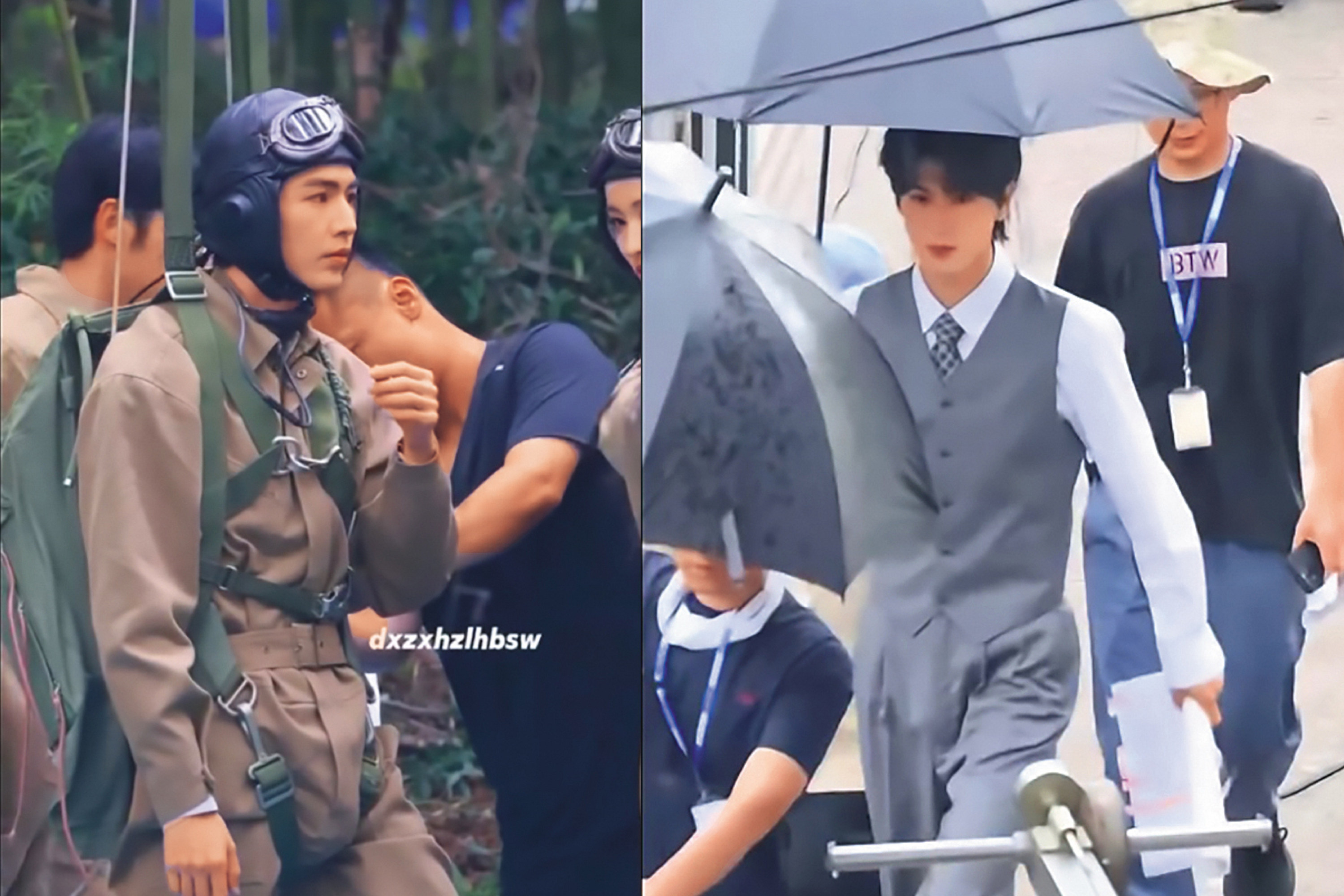 張凌赫的行走畫面集錦，讓全網女性看了秒排卵。（羞）（翻攝自小紅書）