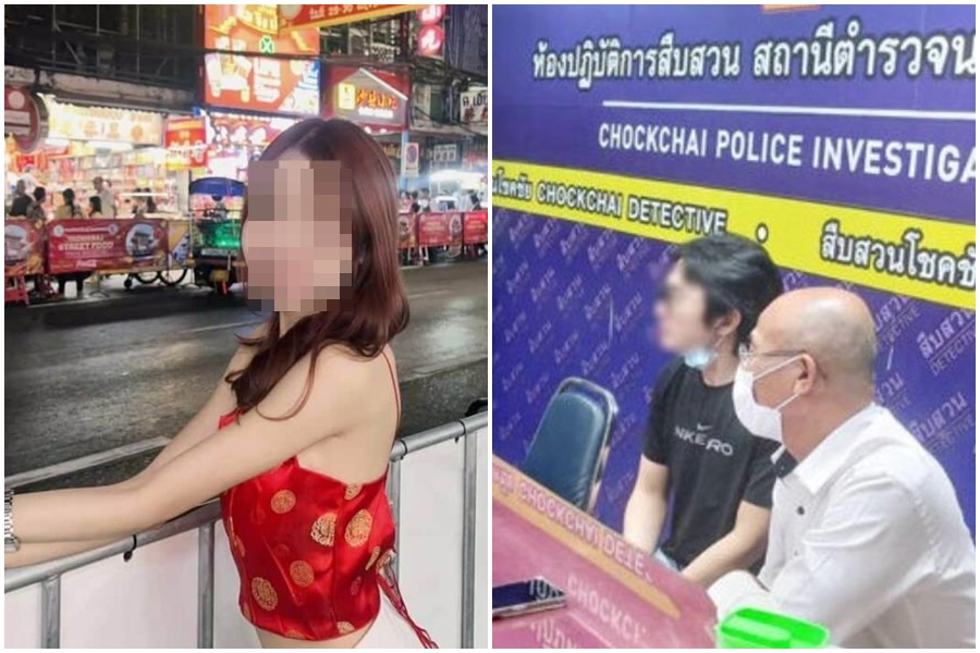 泰國21歲辣模今年2月被發現全裸陳屍在曼谷一間飯店， 中國籍嫌犯逃亡4個月本月遭逮捕了。（翻攝自 khaosod）