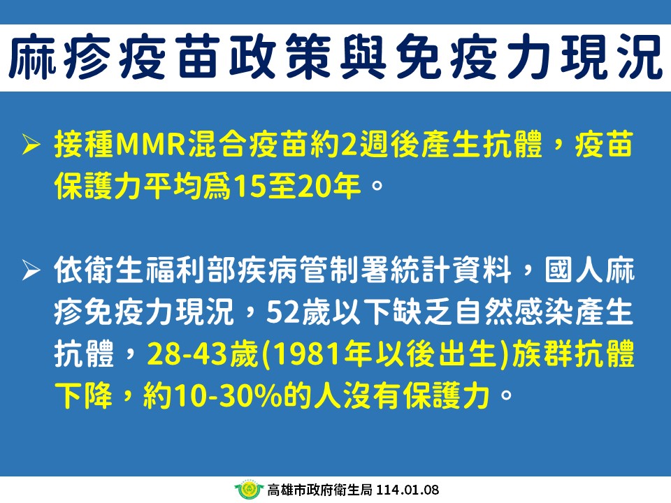 高雄市衛生局說明疫苗政策。（高雄市衛生局提供）