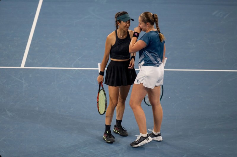 謝淑薇與奧絲塔朋科今年合拍默契極佳。（翻攝自ostapenko IG）