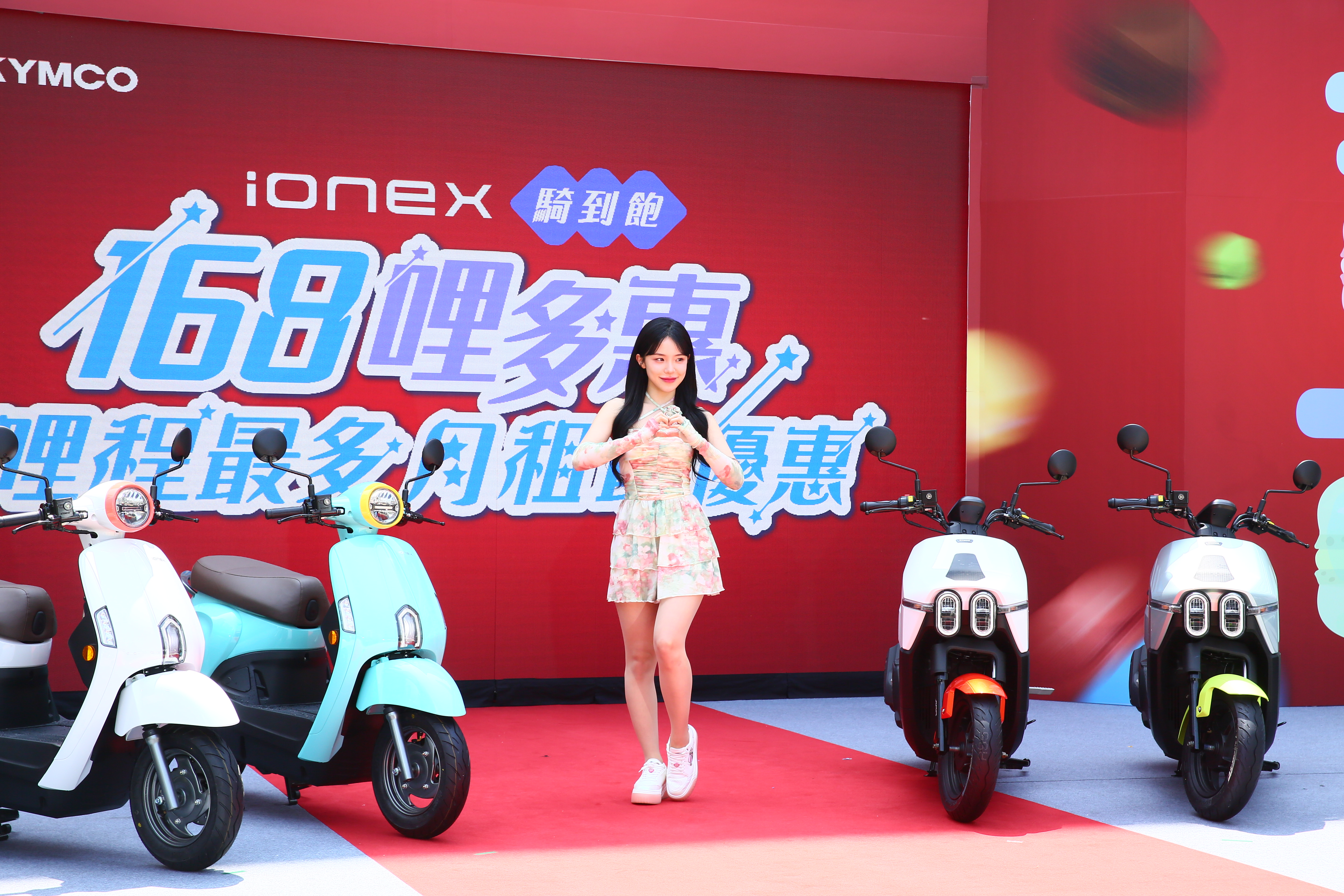 李多慧代言燃油機車「優格125」、電動機車資費「168哩多惠」，難扭轉光陽銷售士氣。