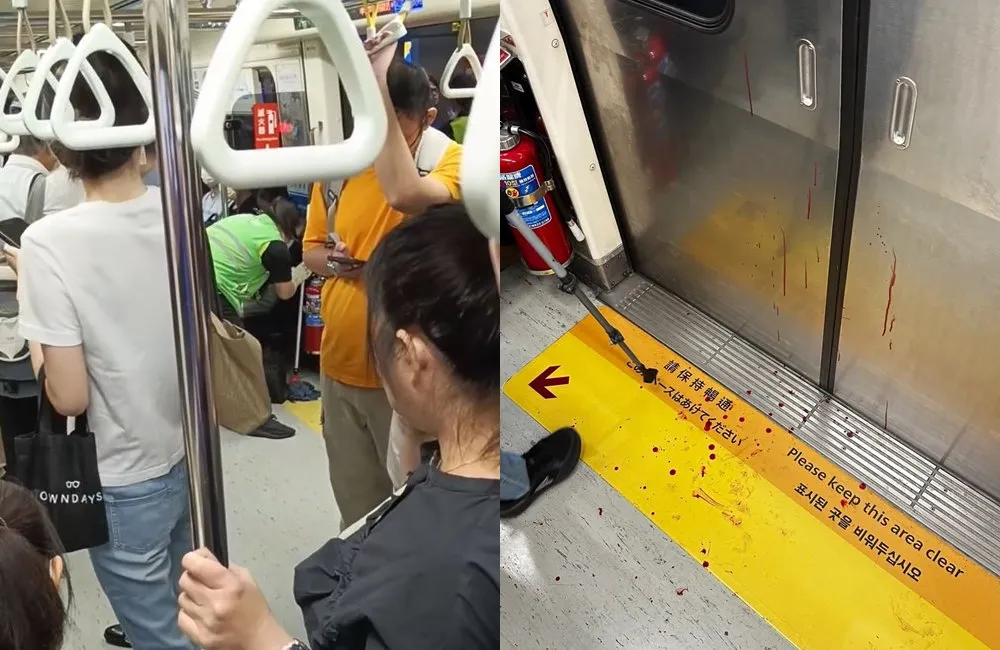 北捷尖峰爆濺血衝突！女勸「不要講電話」遭男揮拳　目擊者曝：她牙齒被打斷了