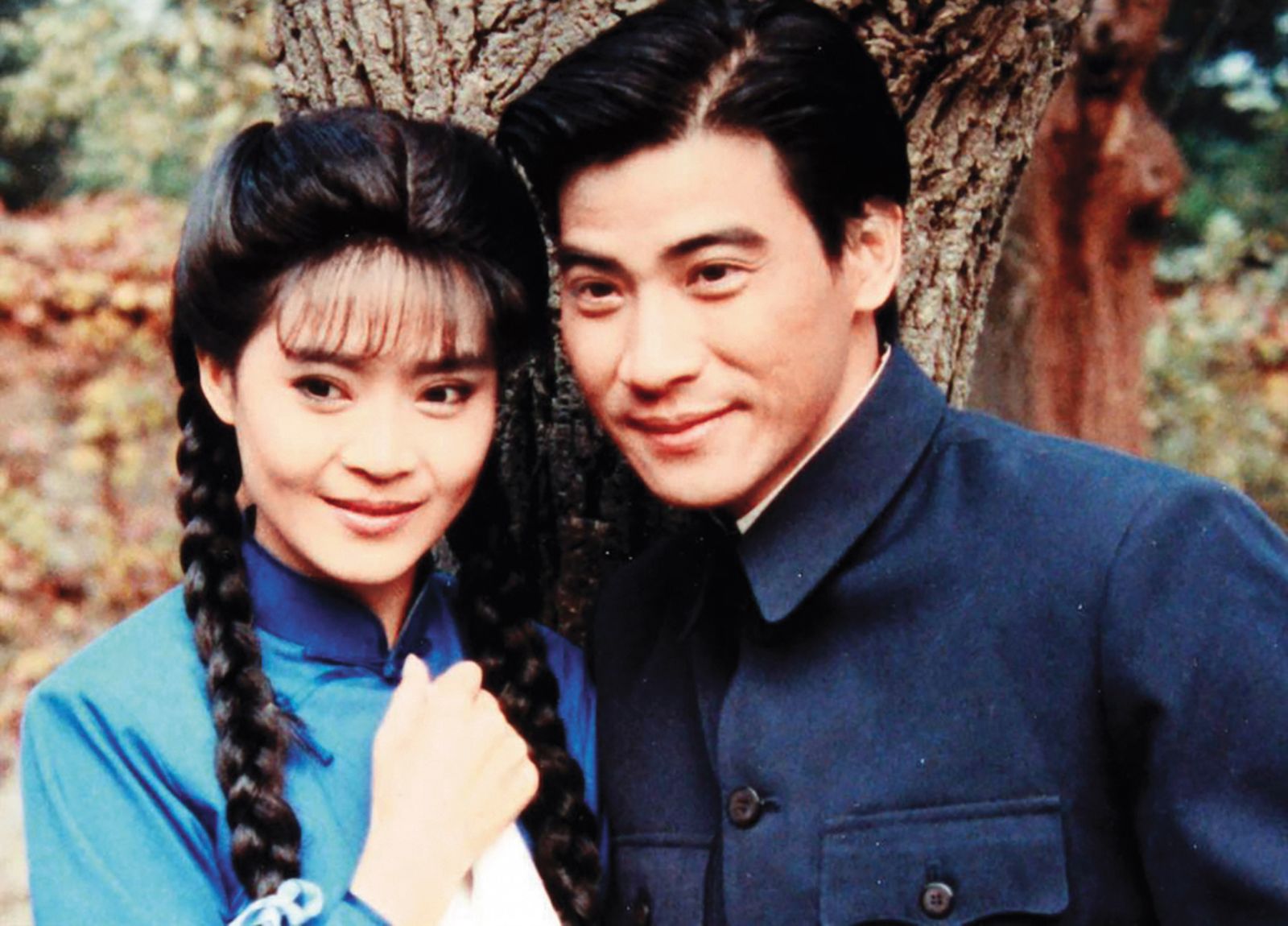 1991年翁家明（右）、俞小凡（左）因合作《忘夫崖》相戀，曾透露兩人談感情「很有制度」像合約一般