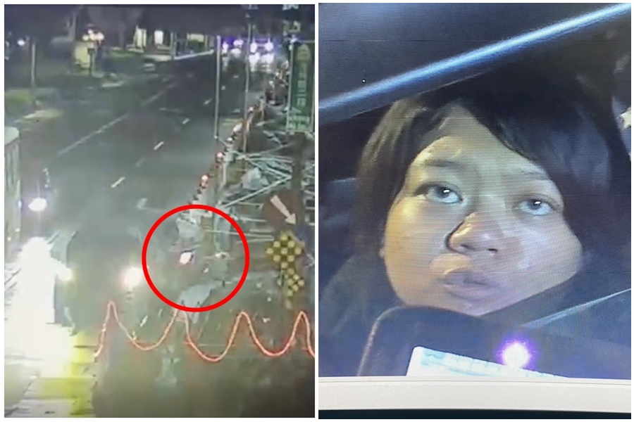 女駕駛陳嘉瑩因拒檢踩油門逃逸，拖行攔查的派出所所長劉宗鑫害其撞擊致死，遭新北地院裁定羈押禁見。（翻攝畫面）