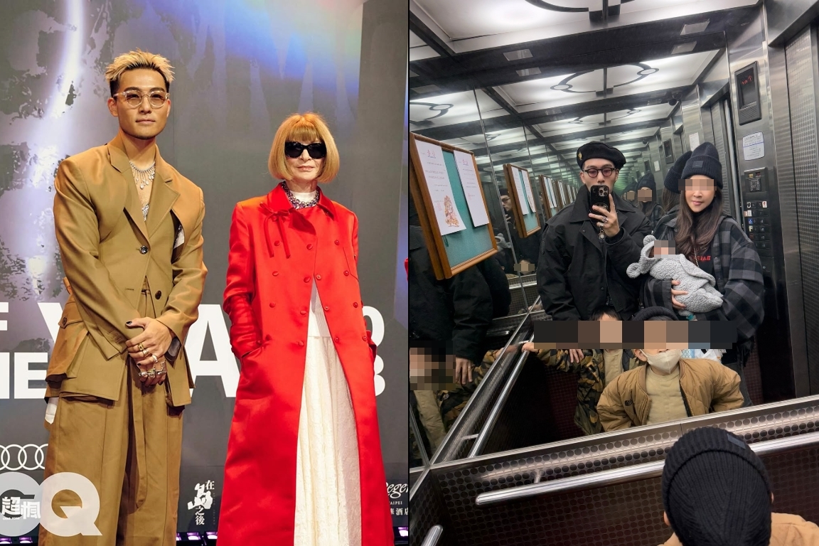 過往凱文被認為工作、家庭兩邊經營有術，結果其實檯面下悄搞不倫；左圖是他與安娜．溫圖合照，右圖是他去年初分享的天倫照。（翻攝網路）